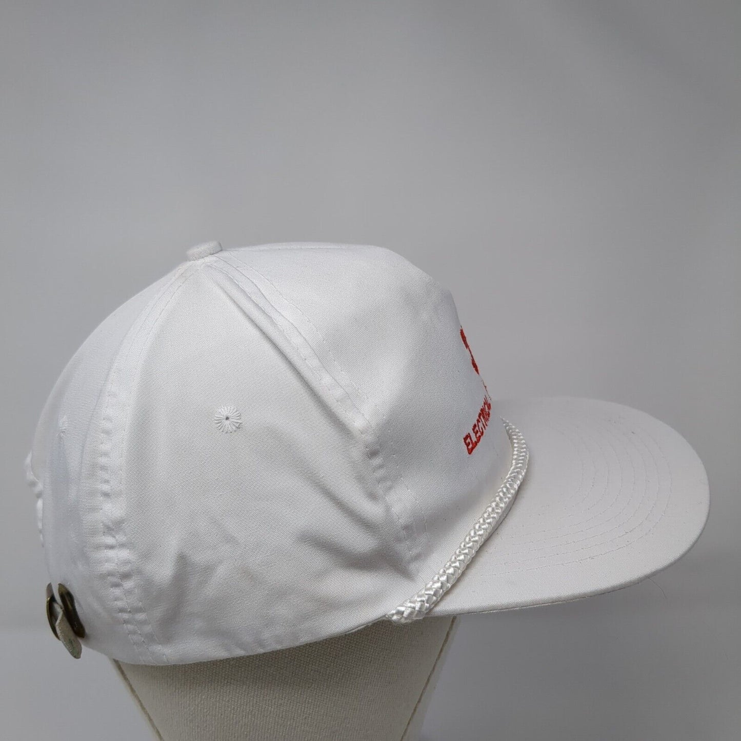 3M Electrical Wholesale Supply Slideback Hat White One Size Adjustable Rope LA