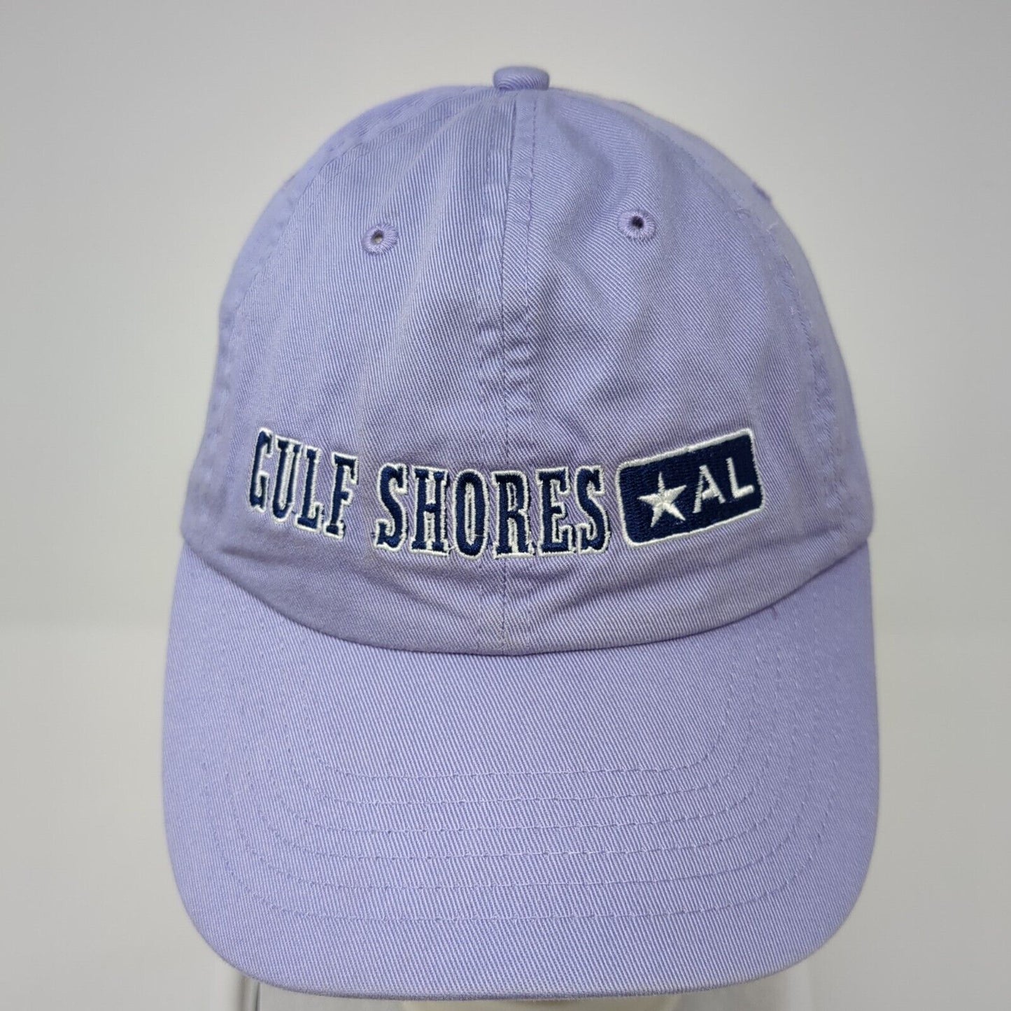 Gulf Shores AL Slideback Hat Purple One Size Adjustable Embroidered 6 Panel