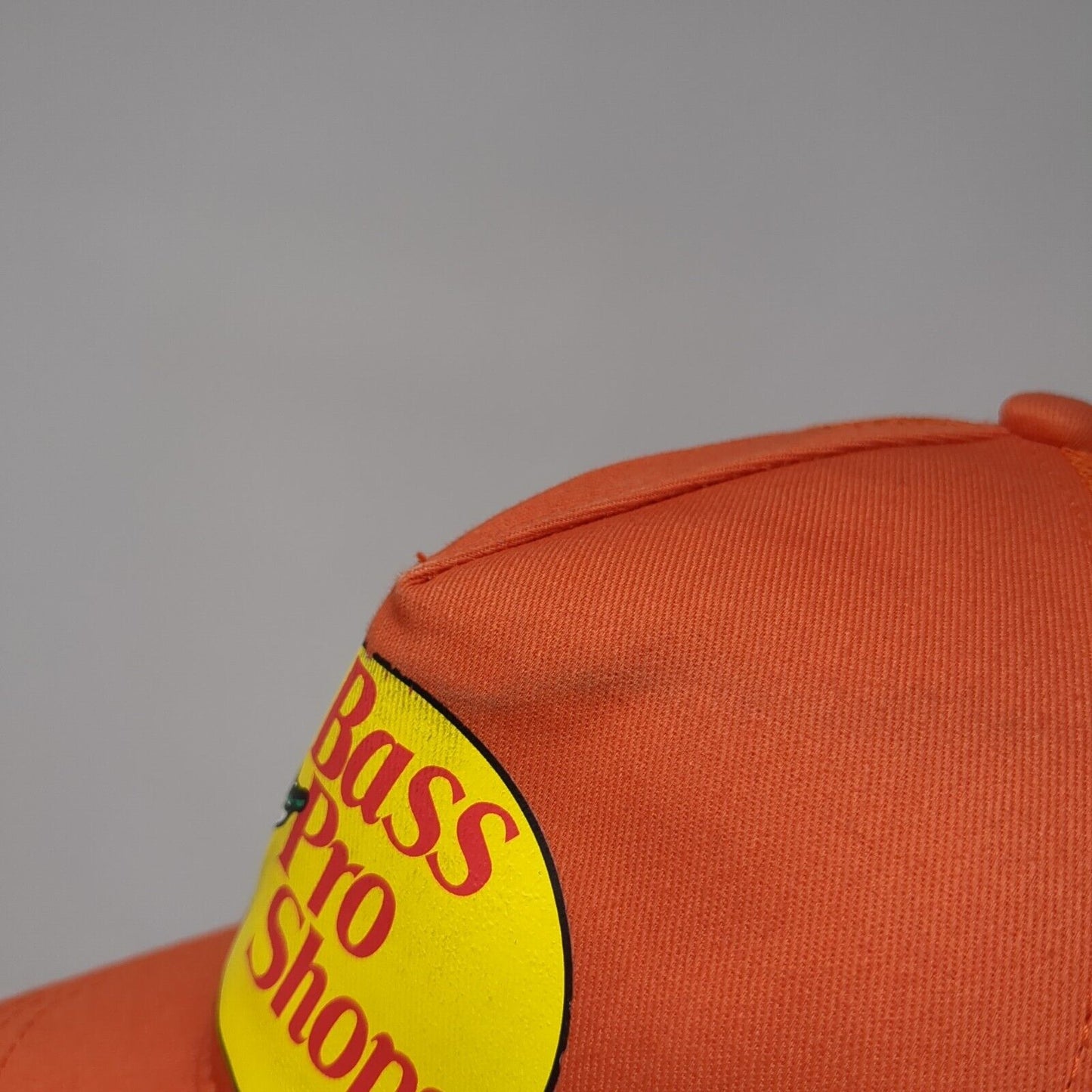 Bass Pro Shops Snapback Trucker Hat Orange OS Adjustable Mesh Back Gone Fishing