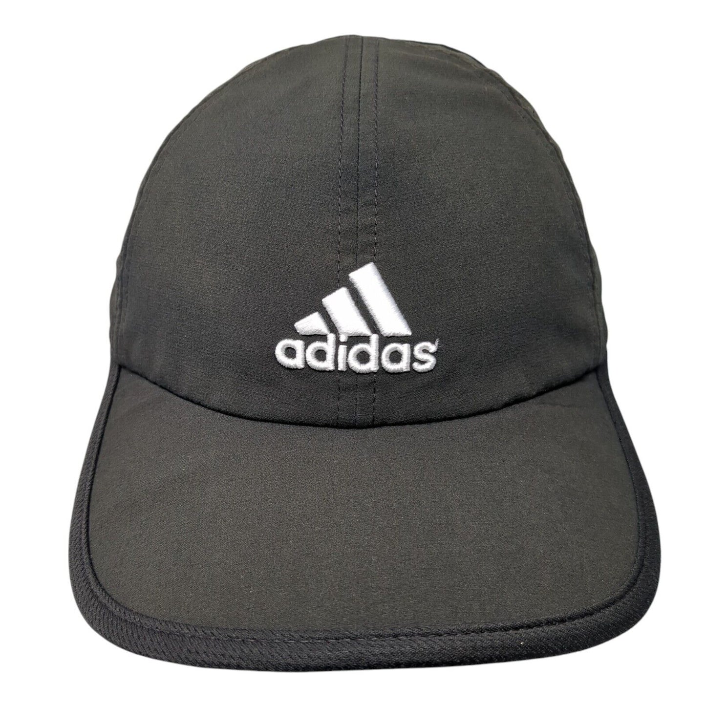 Adidas Strapback Hat Black One Size Adjustable Embroidered Breathable Mesh