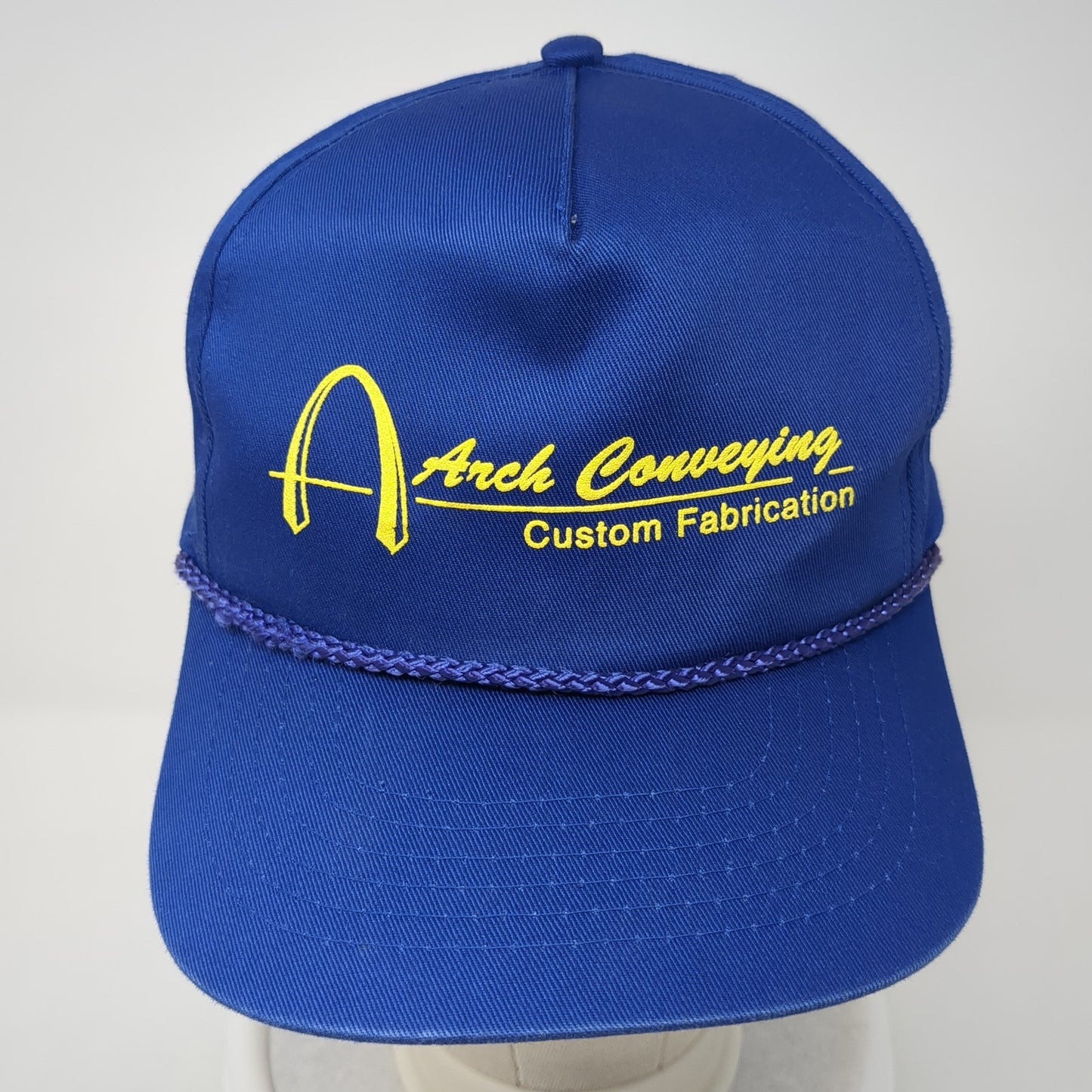Arch Conveying Custom Fabrication Snapback Hat Blue One Size Adjustable Rope