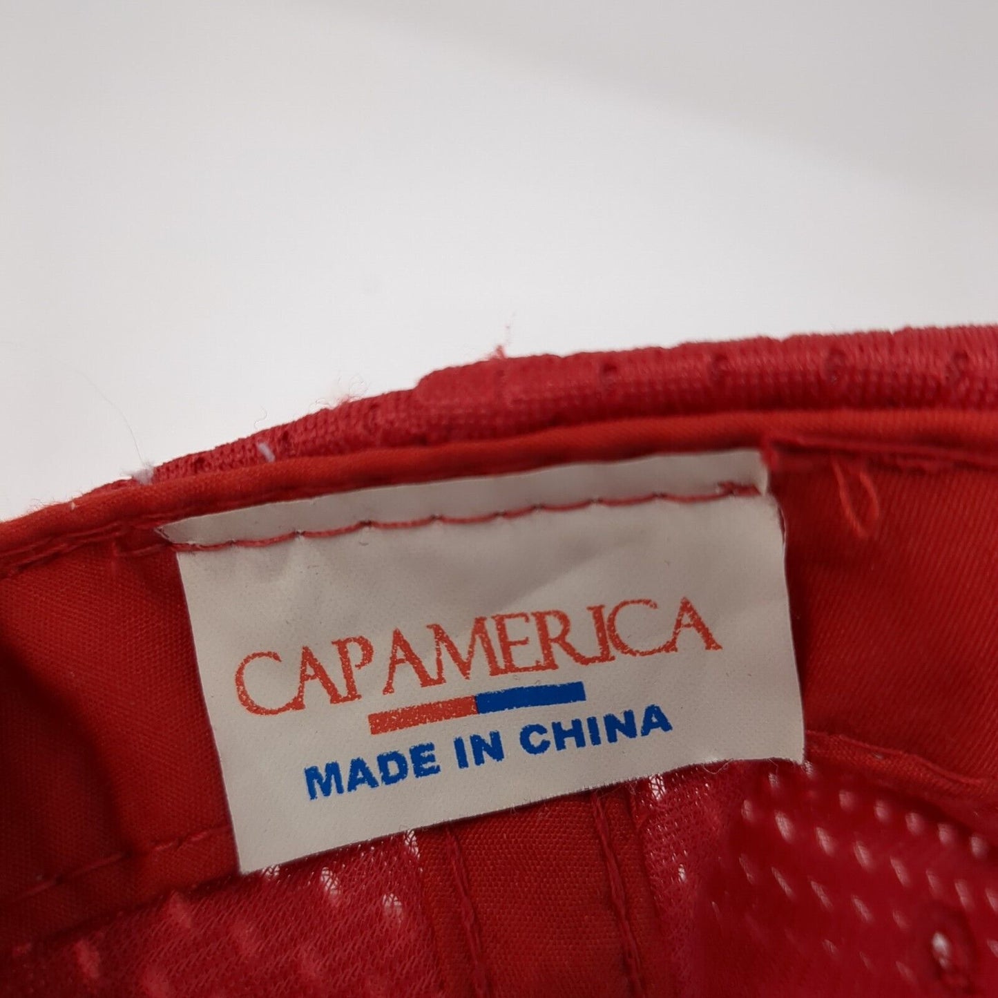 Parma Post & Pole Strapback Hat Red One Size Embroidered Cap America