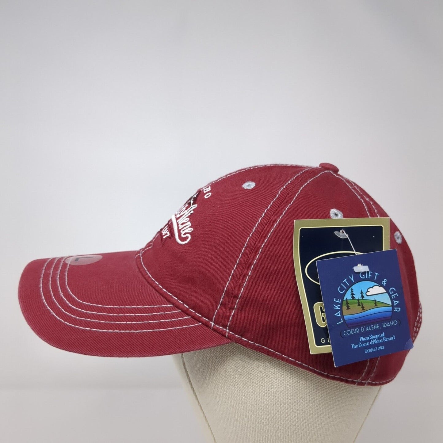 Idaho Coeur d'Alene 1887 Slideback Hat Red Large Embroidered W/Tags