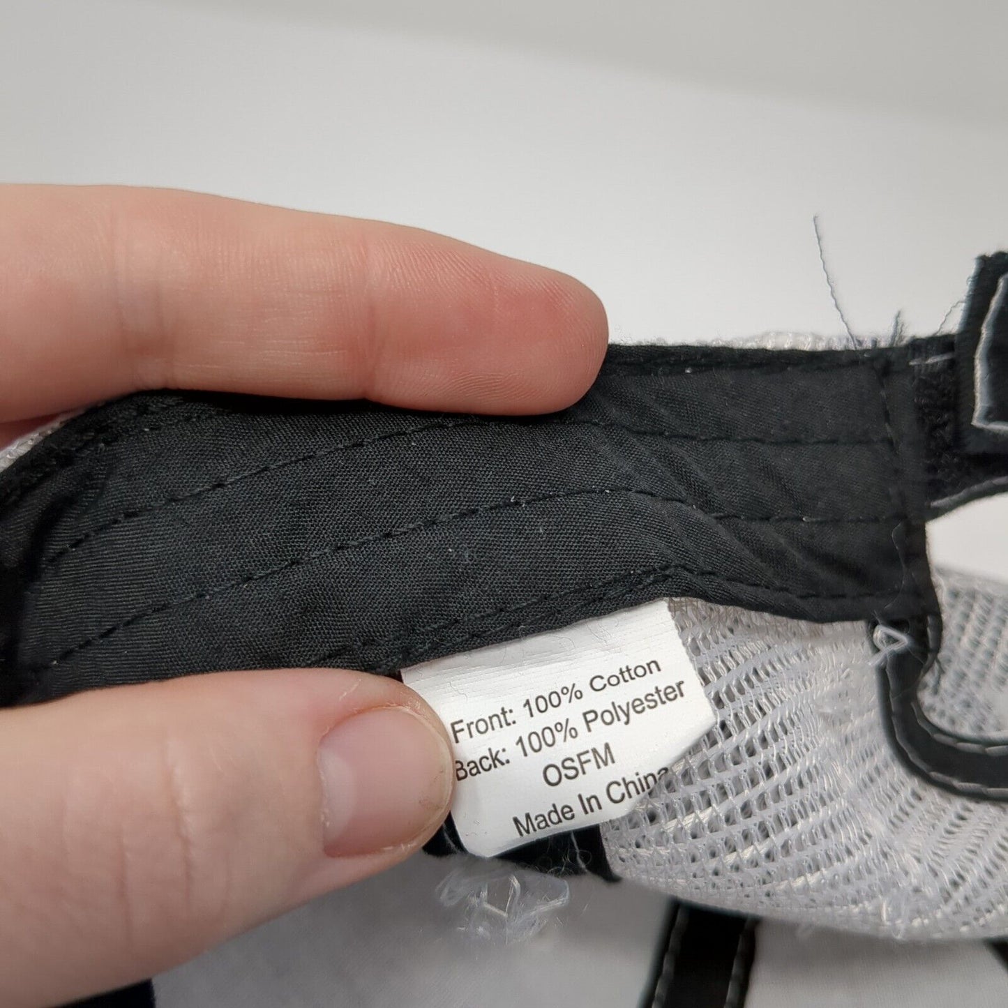 Unbranded Strapback Mesh Back Trucker Hat Black One Size 6 Panel Blank