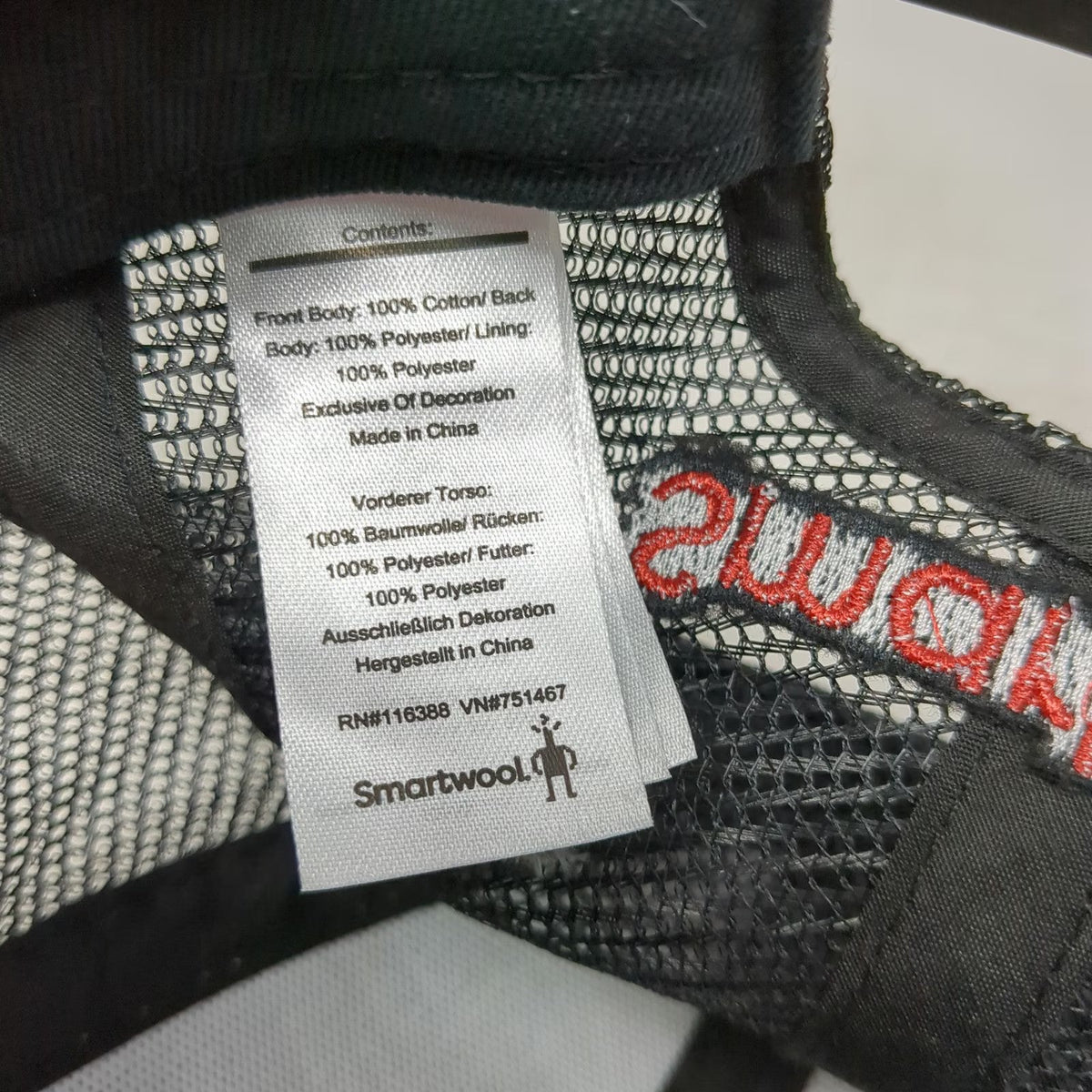 Smartwool Trucker Hat Gray Black Red One Size Snapback Mesh Go Far Feel Good