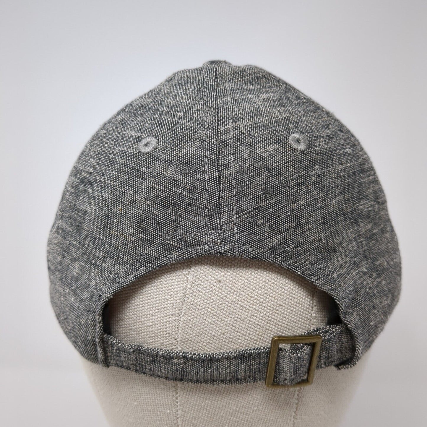 Express Slideback Hat Gray One Size Adjustable Embroidered Vented Holes 6 Panel