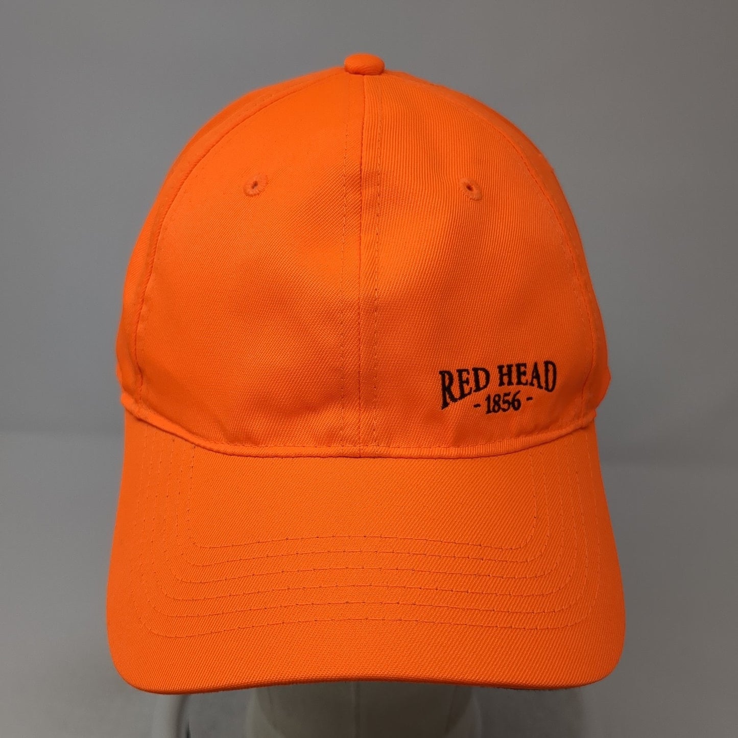 Red Head 1856 Strapback Baseball Cap Orange One Size Adjustable Embroidered