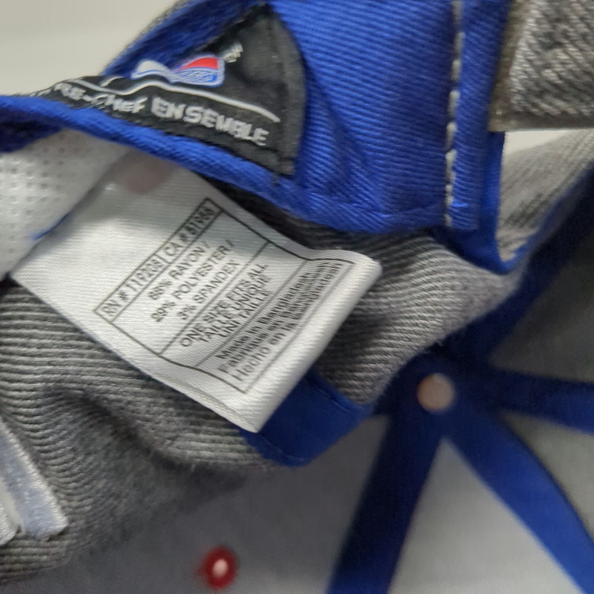 New York Rangers NHL Adidas Gray Blue OSFM Strapback Cap Hat Embroidered Shield