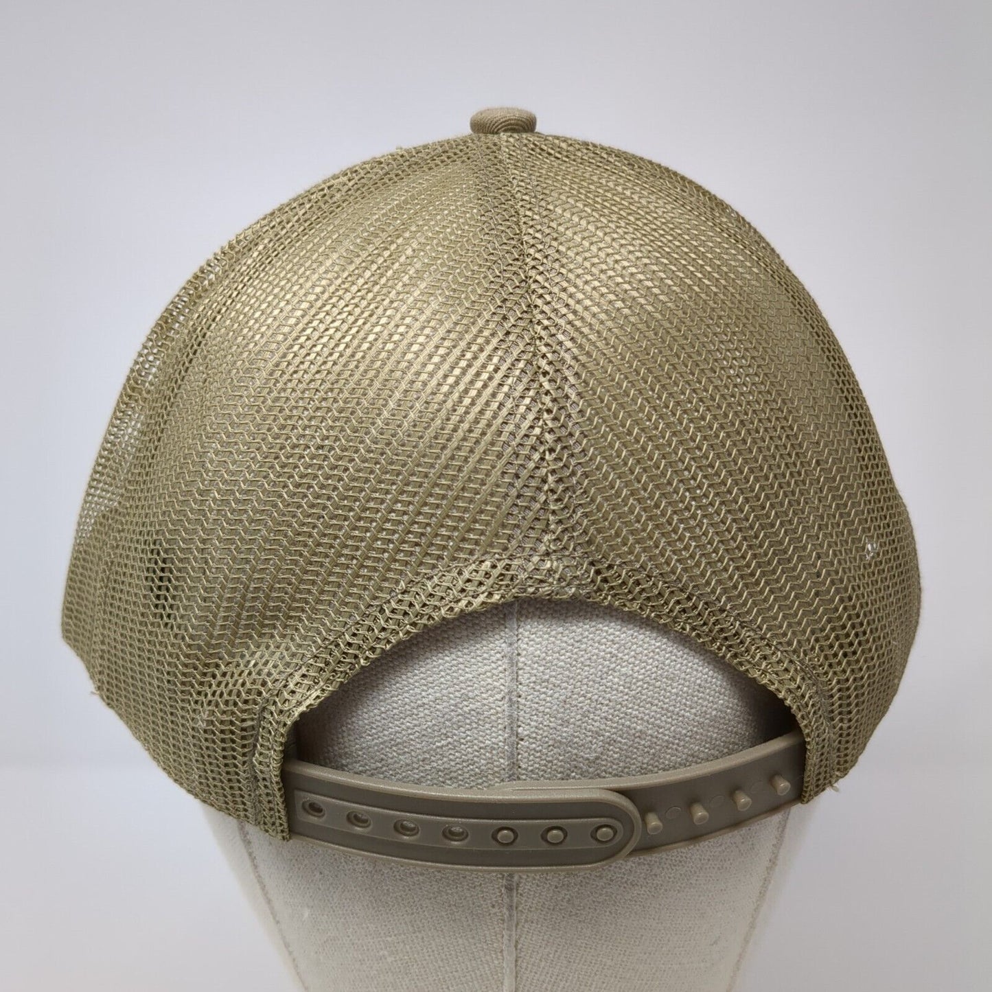 BBI Snapback Mesh Back Trucker Hat Tan One Size Solid Port Authority