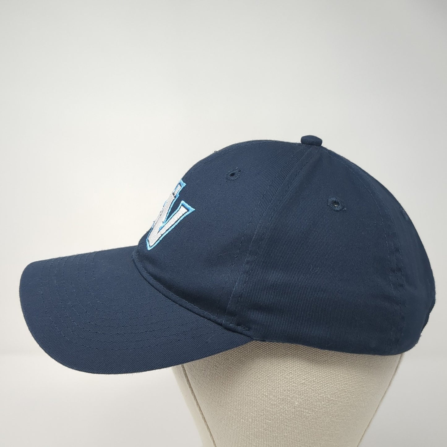 NV Strapback Baseball Cap Blue One Size Adjustable Embroidered Port & Company