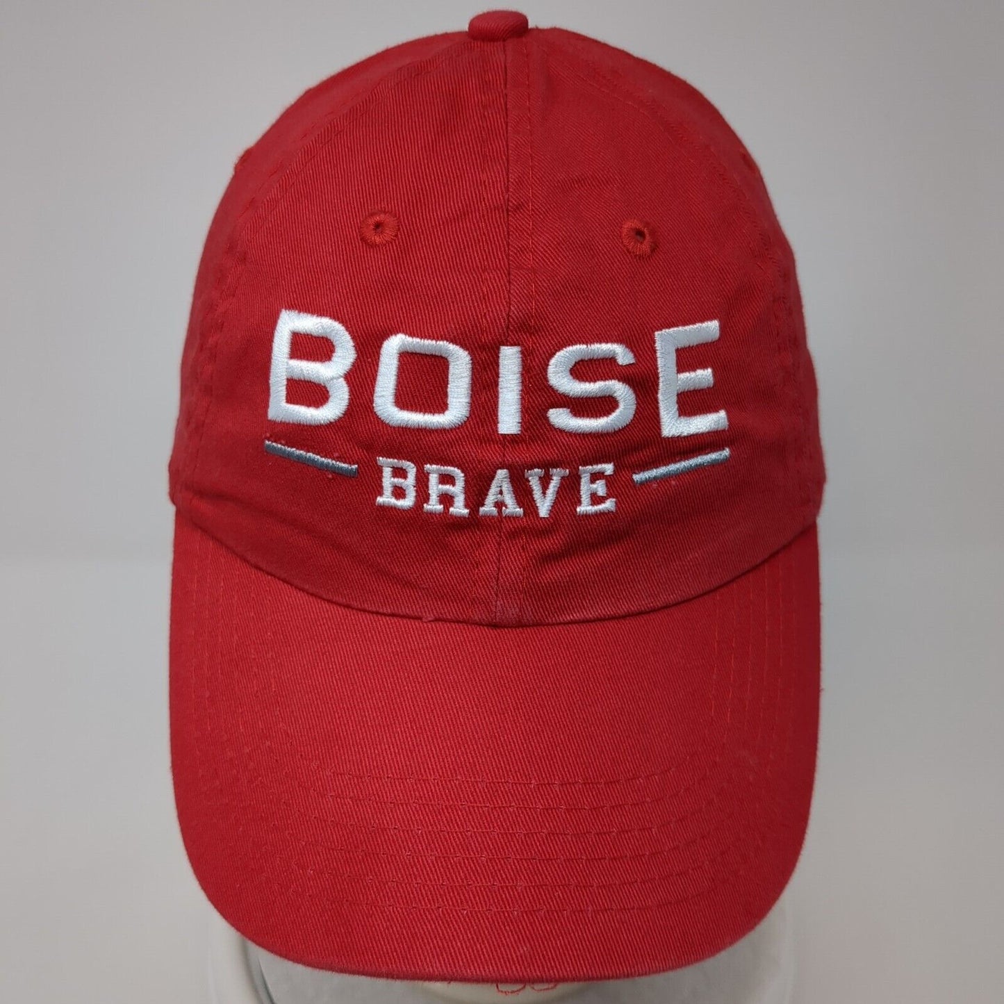 Boise Brave Slideback Hat Red One Size Adjustable Embroidered 6 Panel Cotton