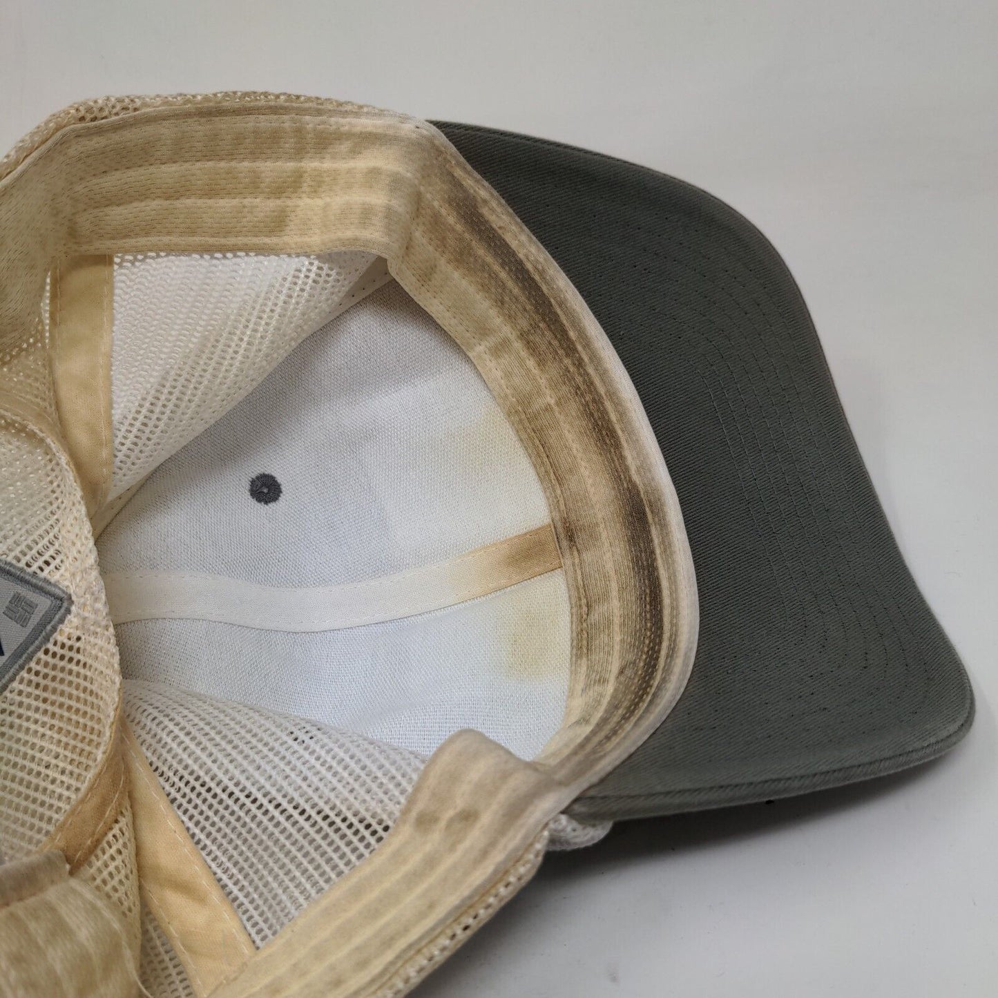 Columbia PFG Fish Flag Snapback Mesh Back Trucker Hat Green One Size