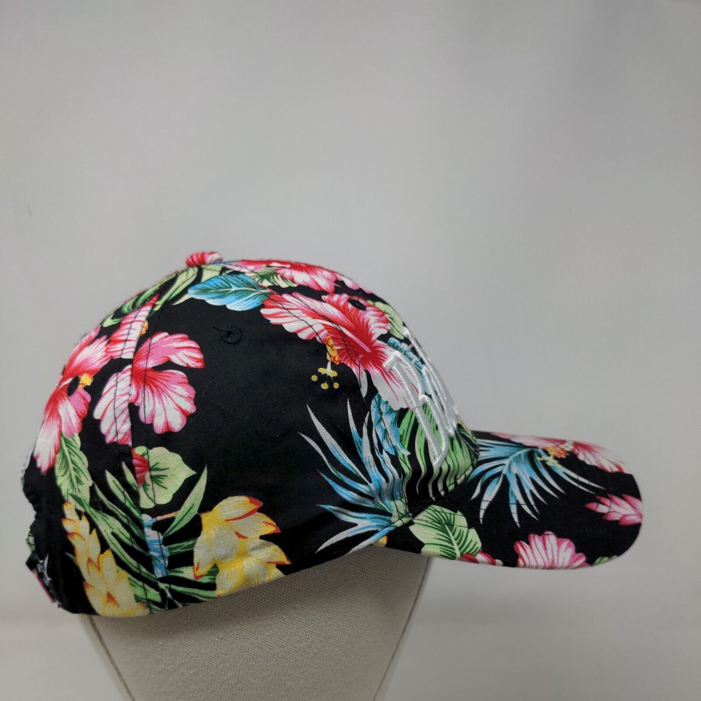 Bahamas Strapback Hat Multicolor One Size Adjustable Embroidered Floral 6 Panel