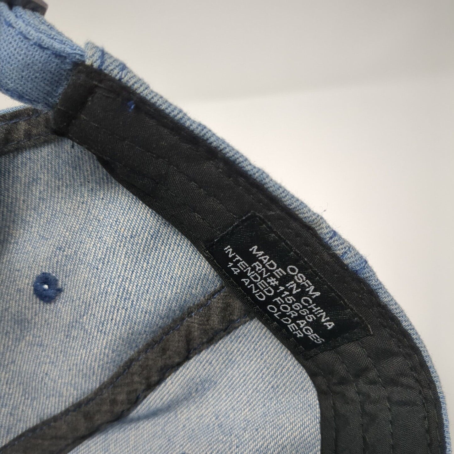 FRIENDS Slideback Hat Blue One Size Adjustable Embroidered Denim Warner Bros.
