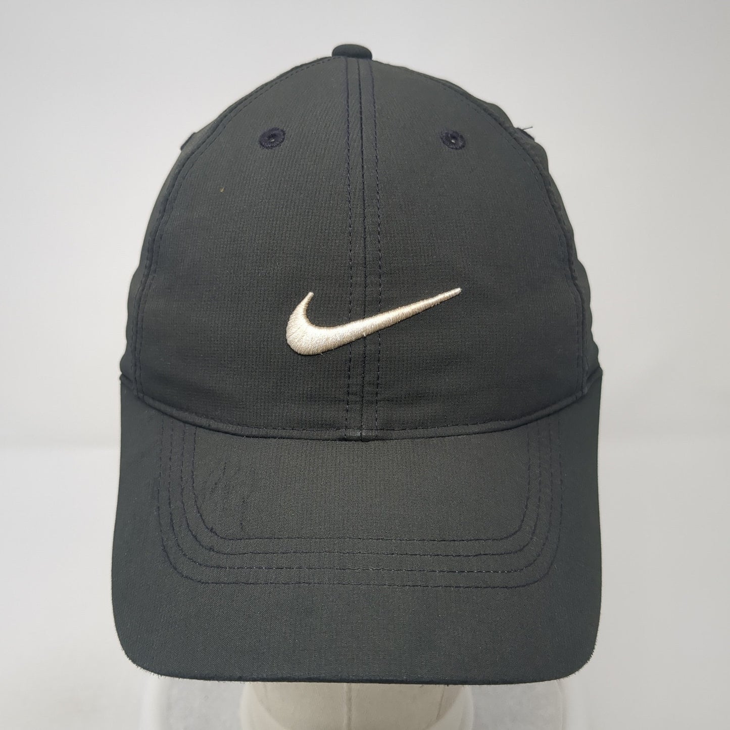 Nike Swoosh Strapback Golf Hat Black One Size Embroidered Outdoor