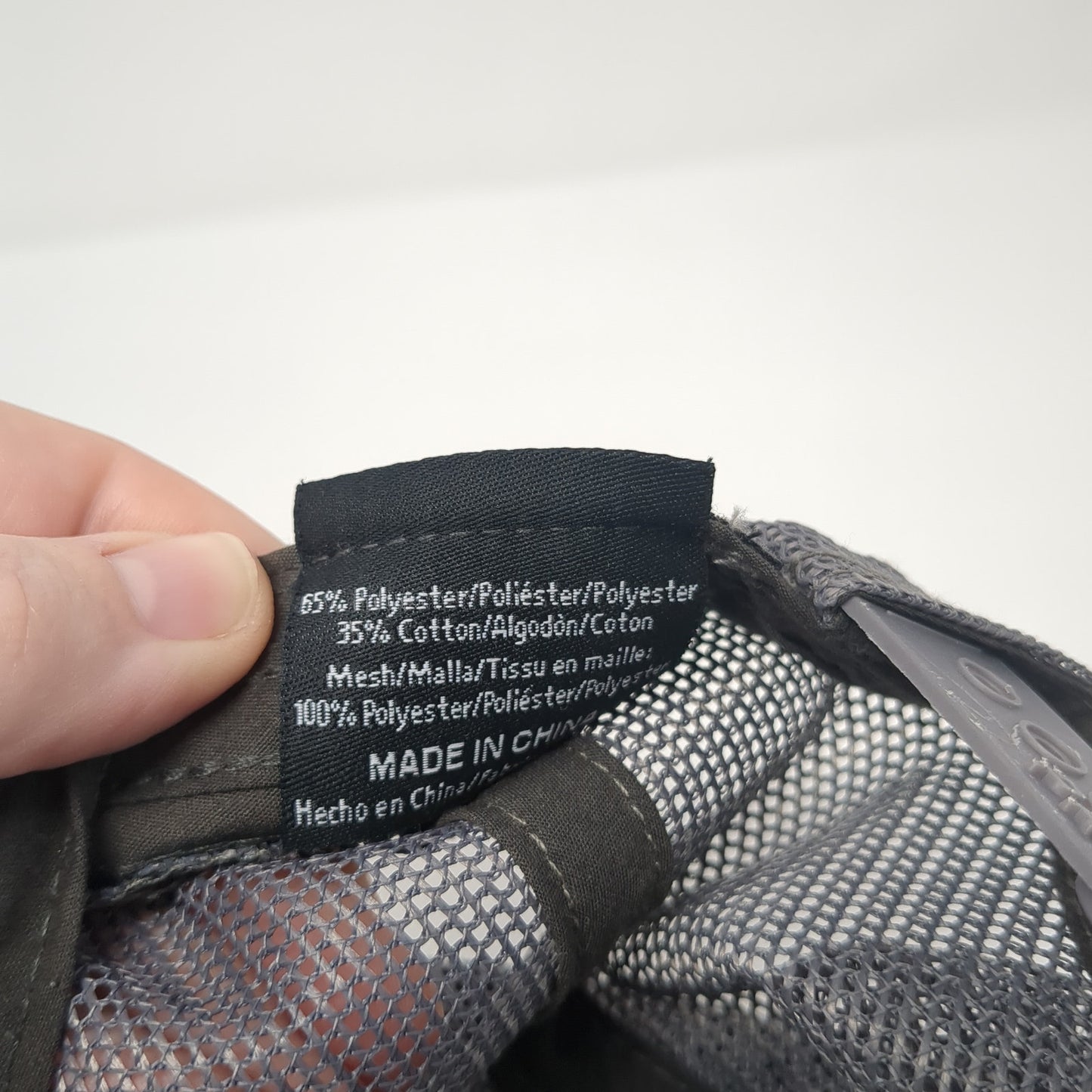 Leather Patch Snapback Mesh Back Trucker Hat Black One Size Colorblock