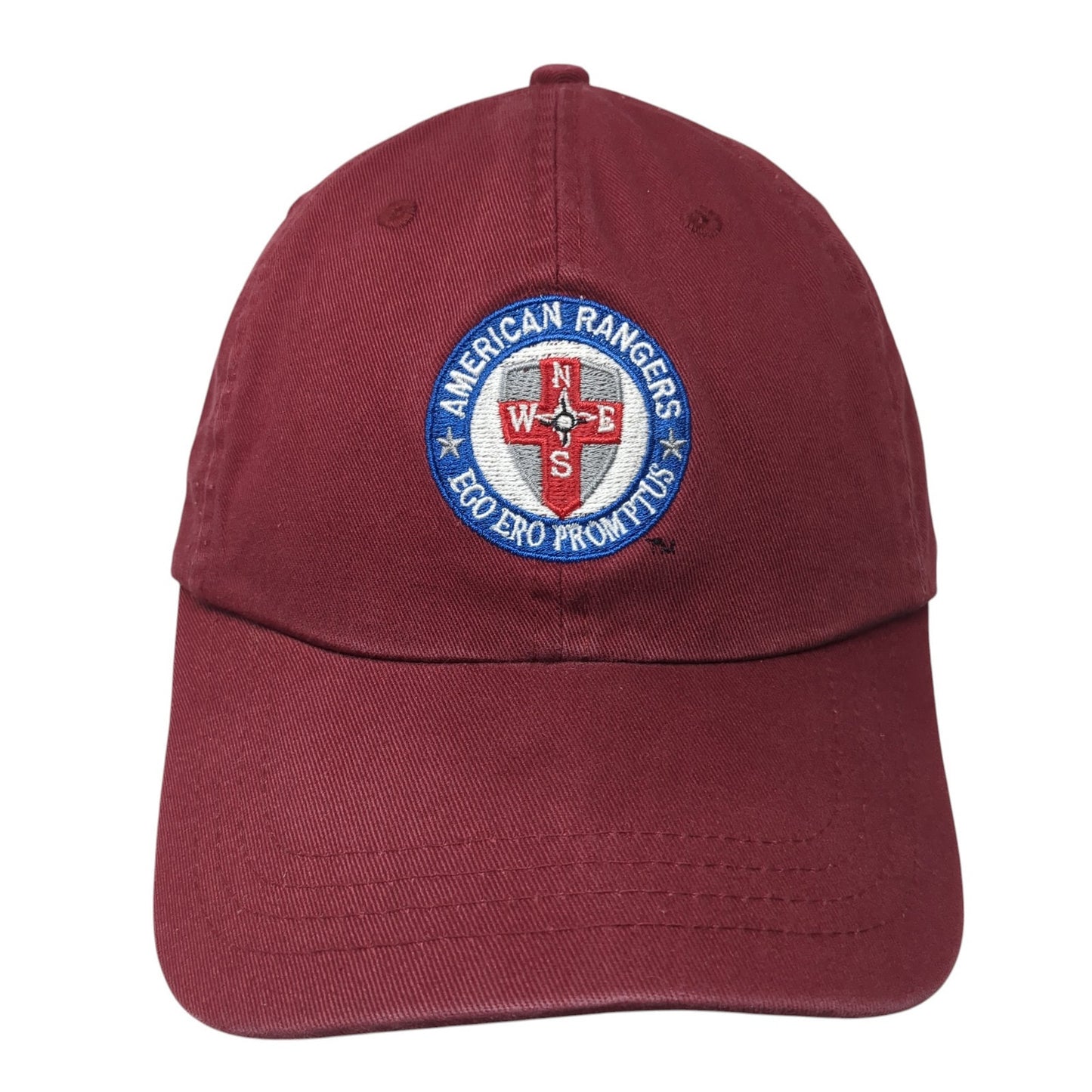 American Rangers Ego Ero Promptus Strapback Hat Red One Size Adjustable