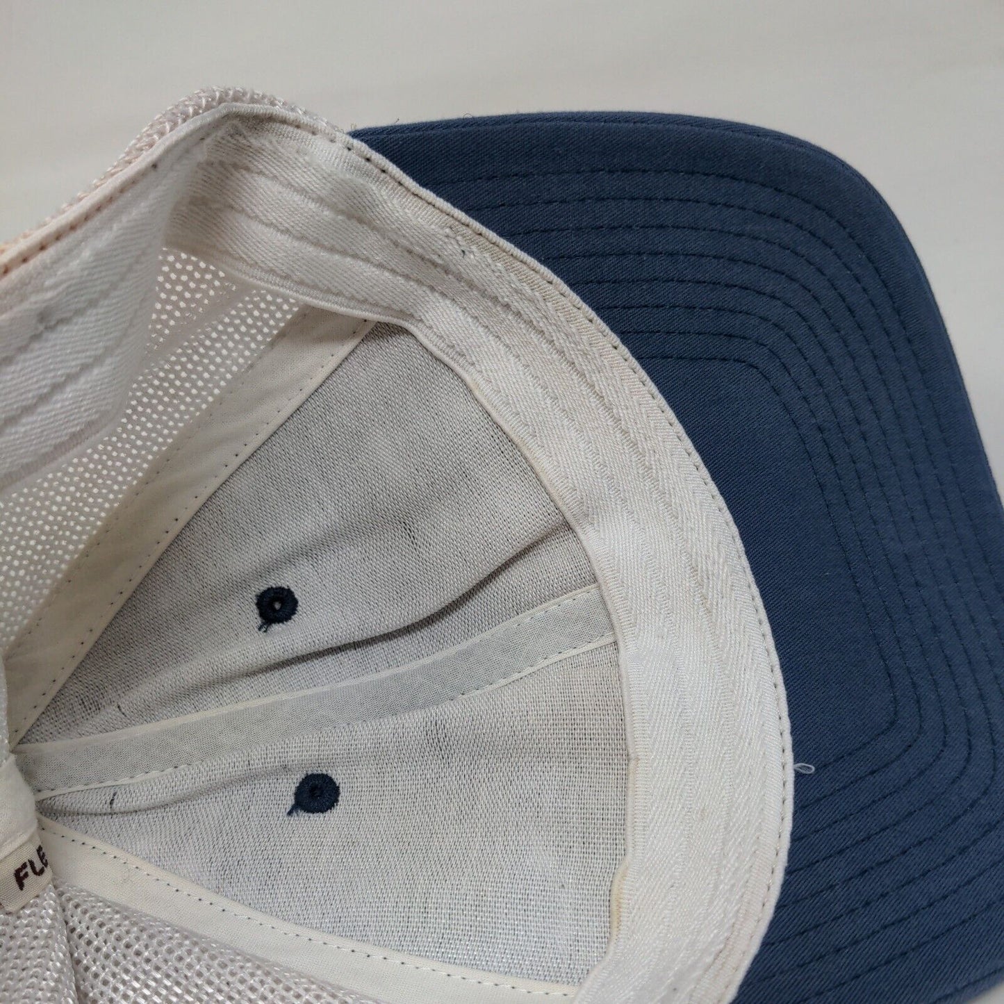 Columbia PFG Fitted Mesh Back Trucker Hat Blue One Size Colorblock Flexfit