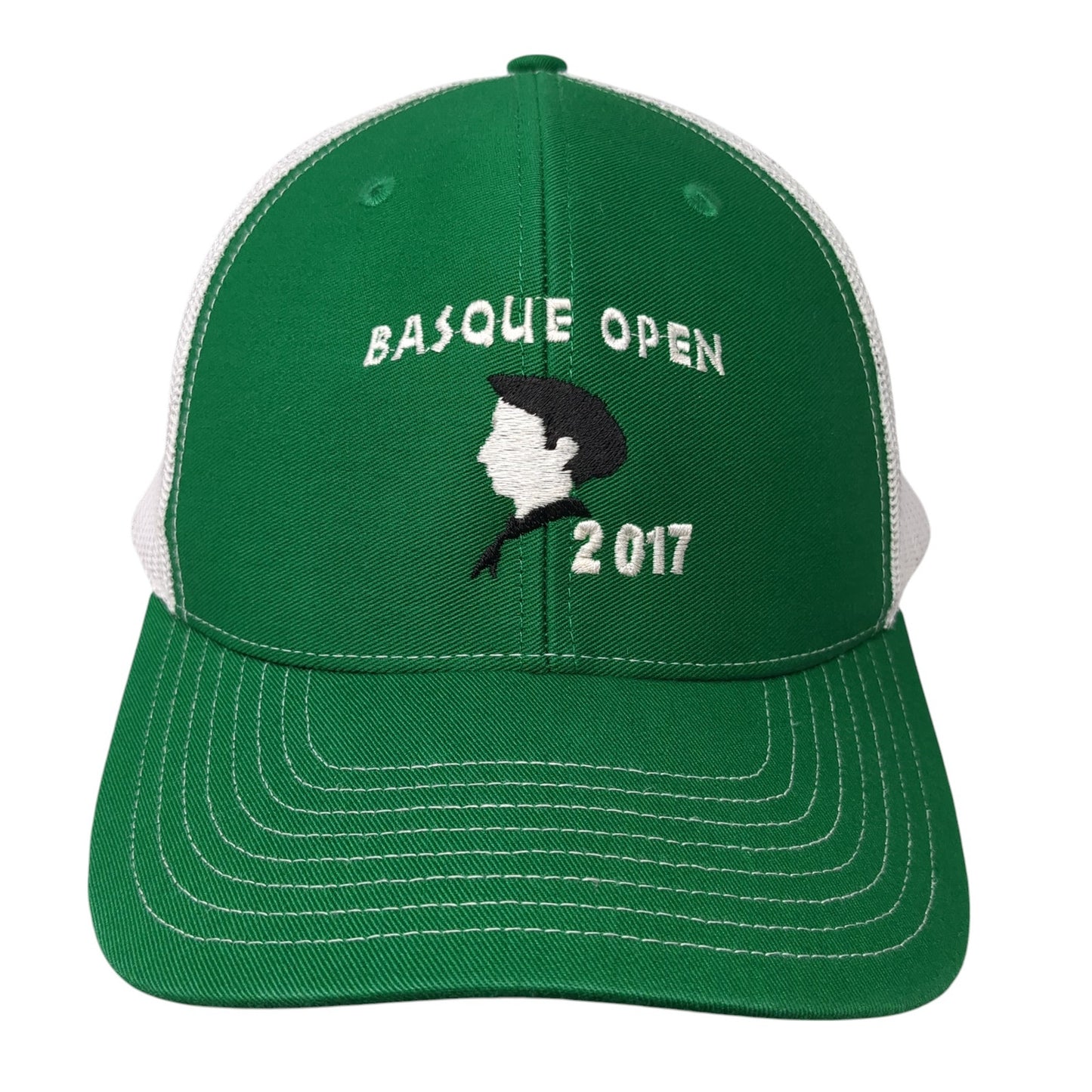 Basque Open 2017 Snapback Trucker Hat Green OS Adjustable Mesh Back Richardson