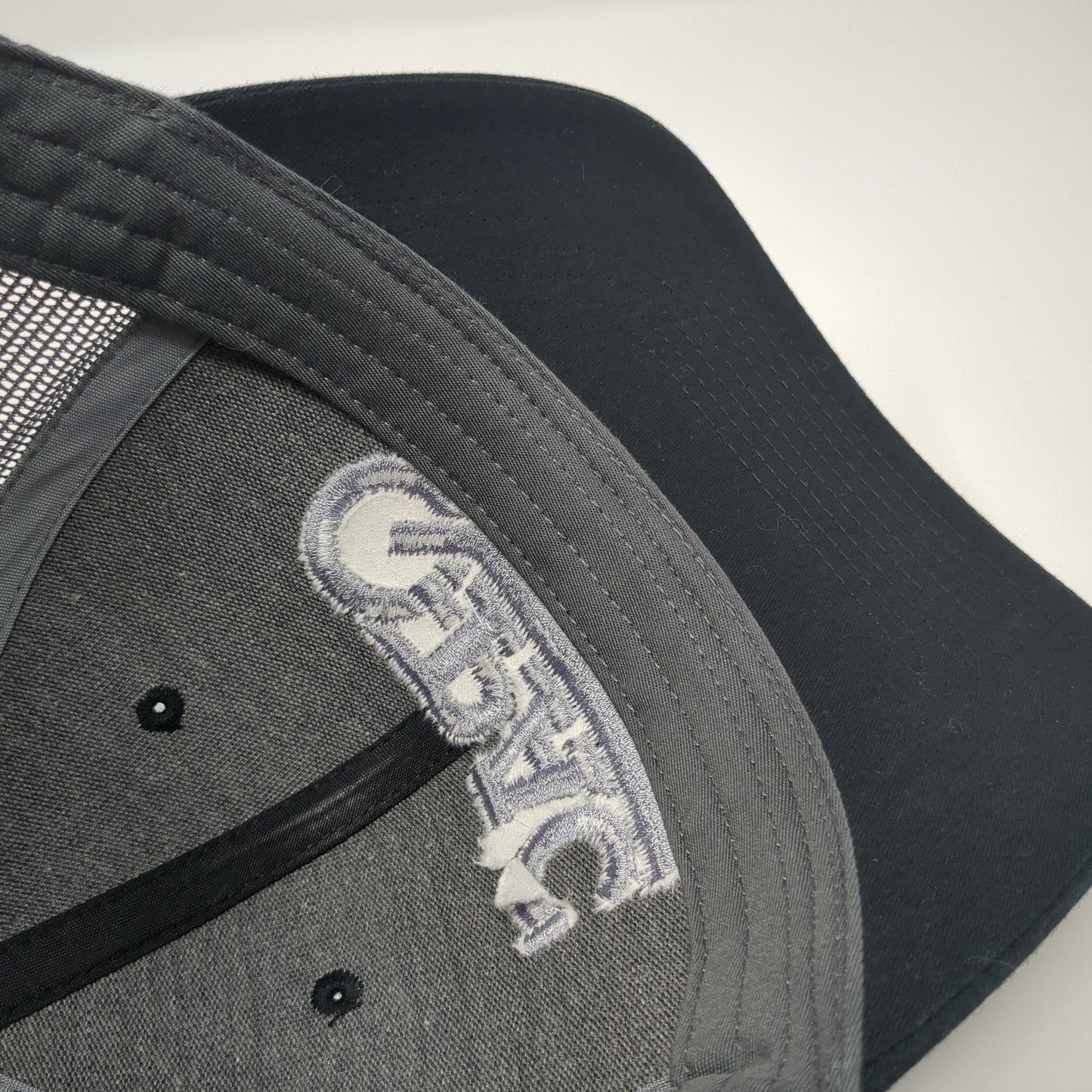 Q-PAC Logo Snapback Mesh Back Trucker Hat Black One Size Richardson