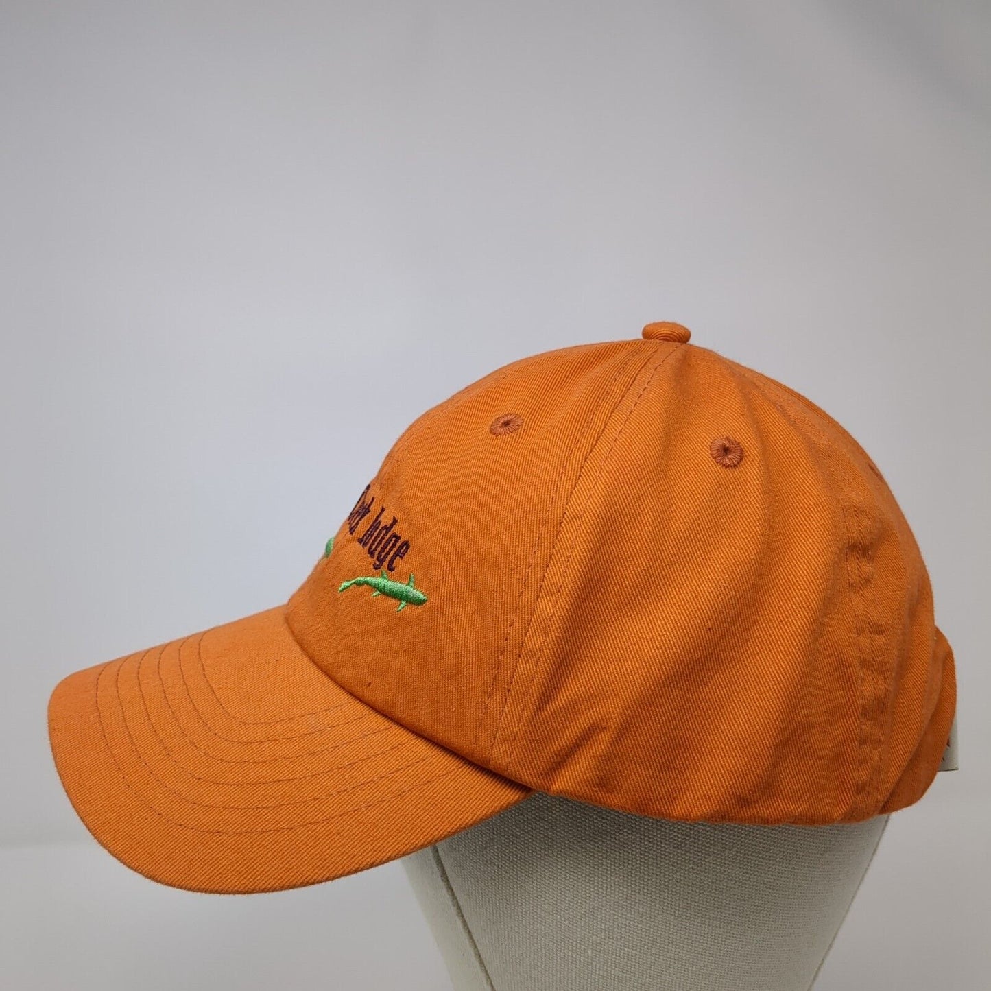 Antelope Creek Lodge Strapback Hat Orange OS Adjustable Embroidered The Fly Shop