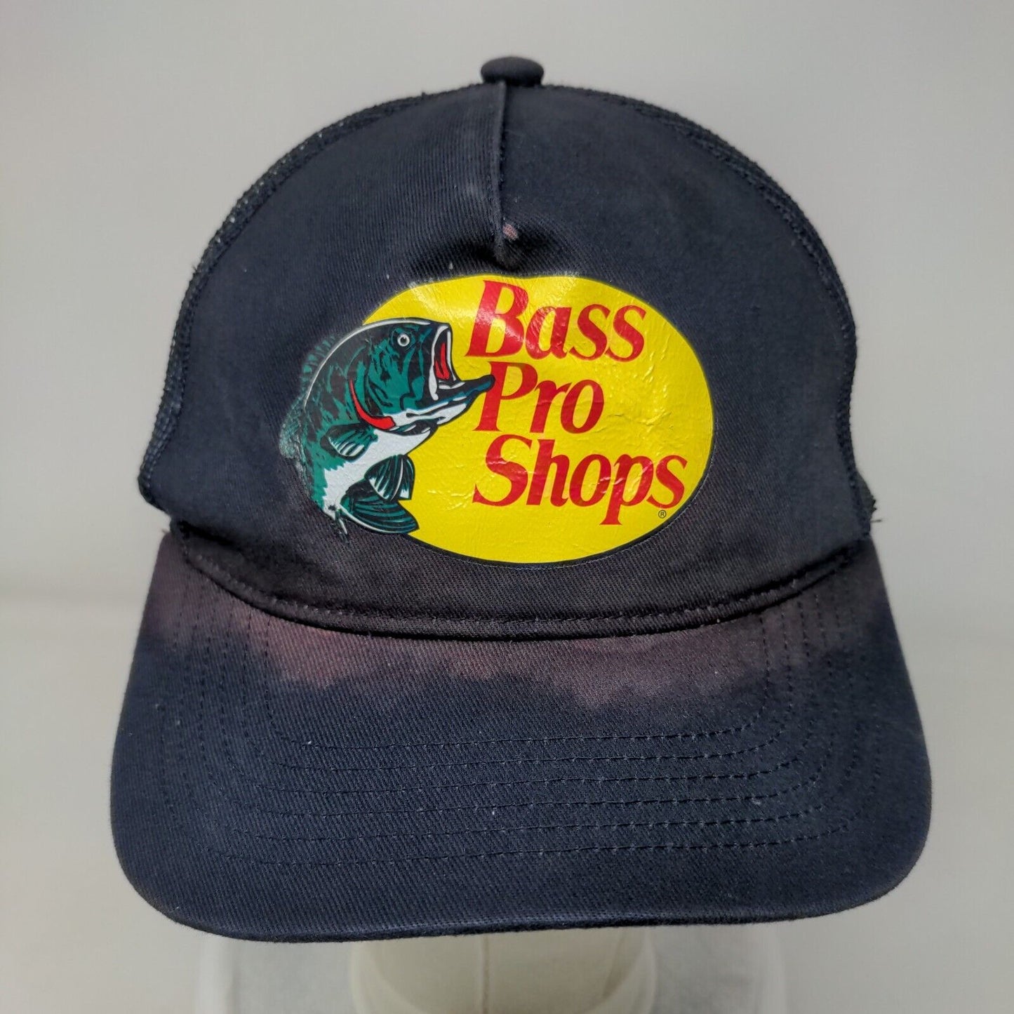 Bass Pro Shops Snapback Trucker Hat Blue OSFM Adjustable Mesh Back Gone Fishing