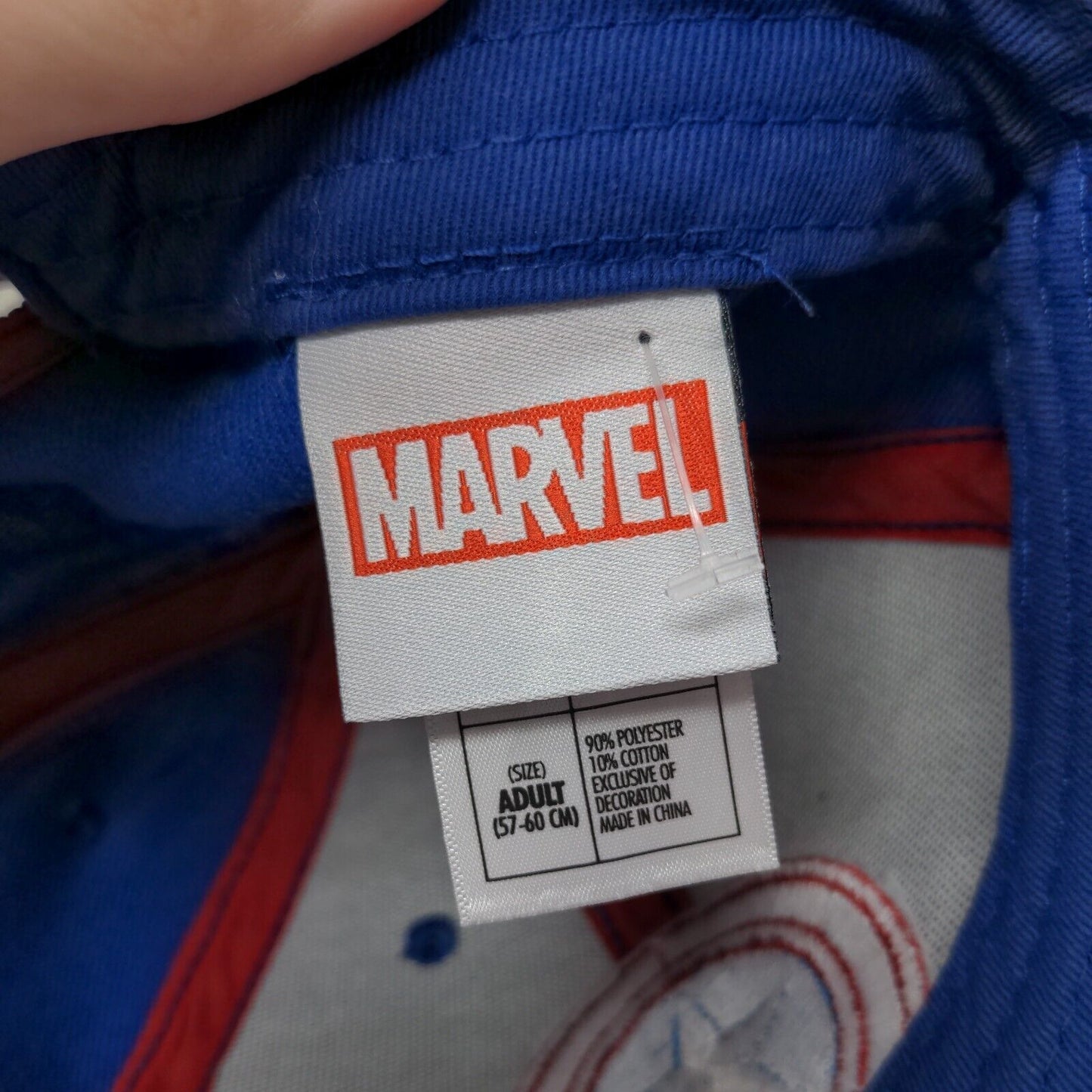 Captain America Adult Snapback Hat Multicolor 57-60cm Adjustable 6 Panel Marvel