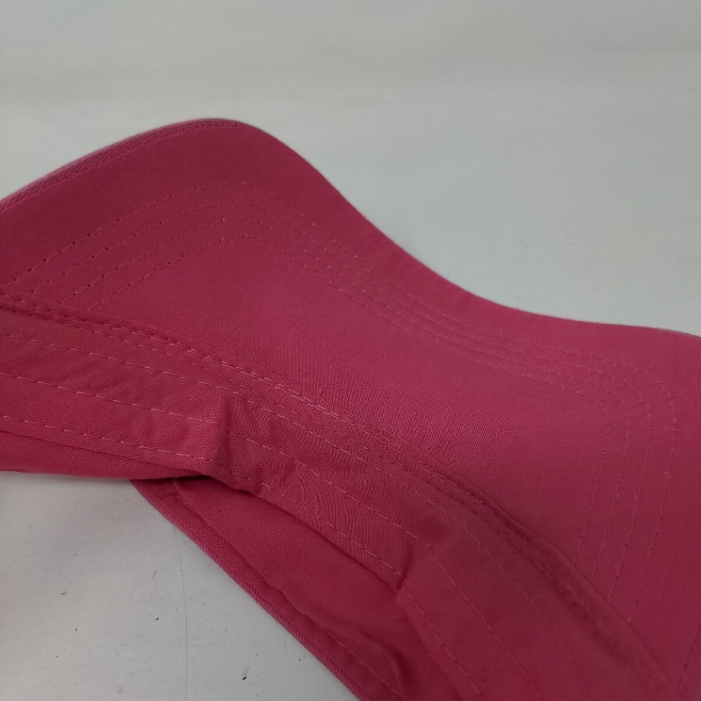 Unbranded Strapback Visor Hat Pink One Size Adjustable Solid Blank