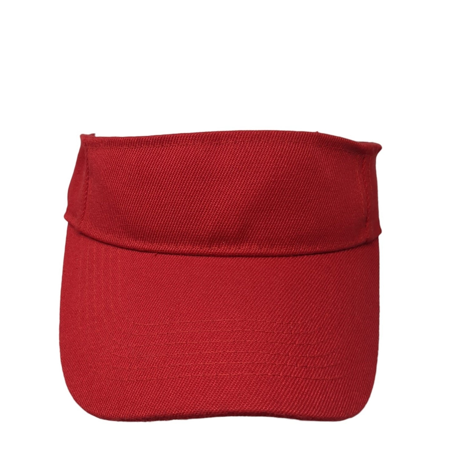 Unbranded Strapback Visor Hat Red One Size Adjustable Solid Blank Outdoor