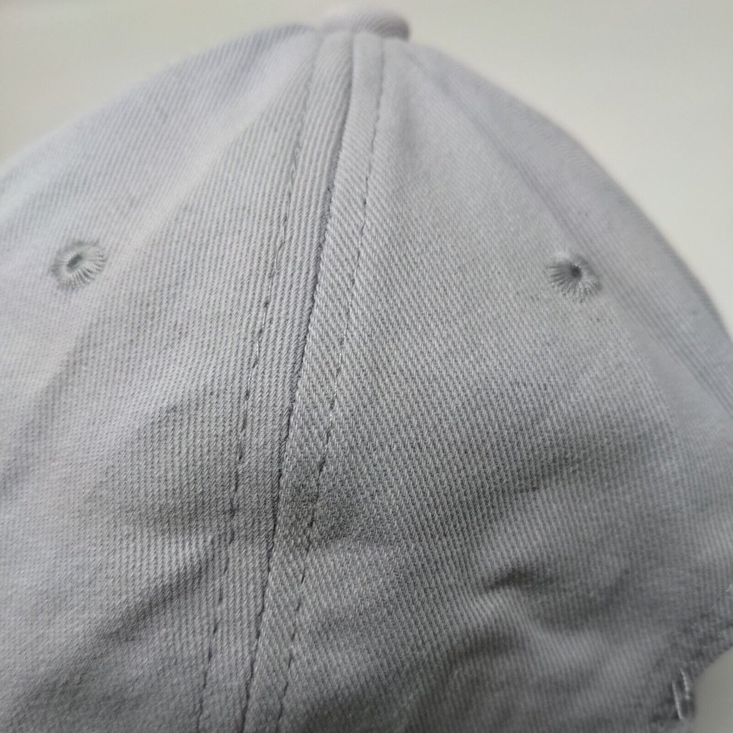 Unbranded Strapback Hat Gray One Size Adjustable Solid 6 Panel Blank