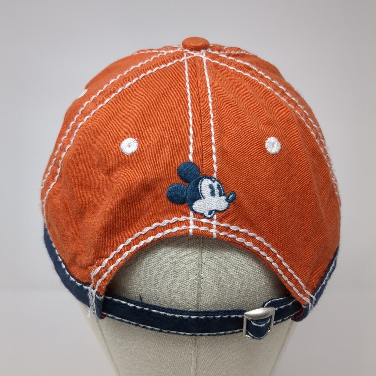 Mickey Mouse Slideback Hat Orange One Size Adjustable Embroidered