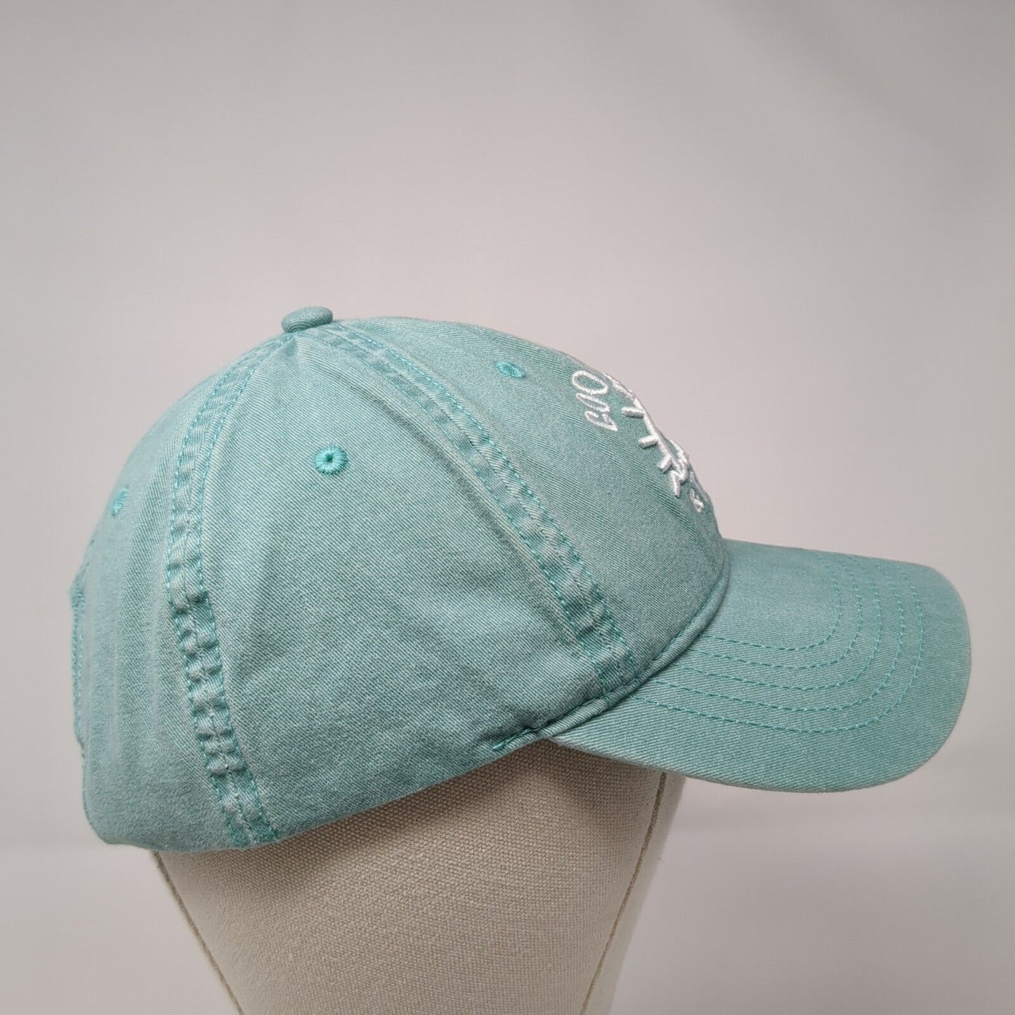 Good Times & Tan Lines Slideback Hat Bluish-Green One Size Embroidered