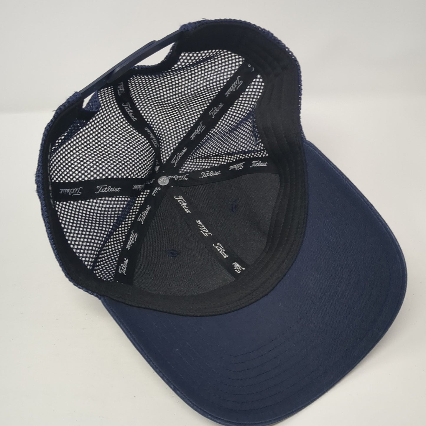 Titleist Snapback Mesh Back Trucker Hat Blue One Size Solid Sun Valley