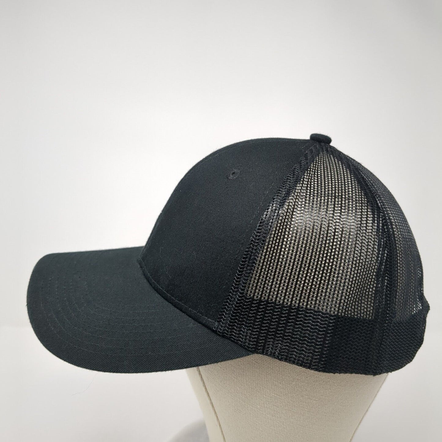 2018 WWB Snapback Trucker Hat Black One Size Adjustable Mesh Back Port Authority