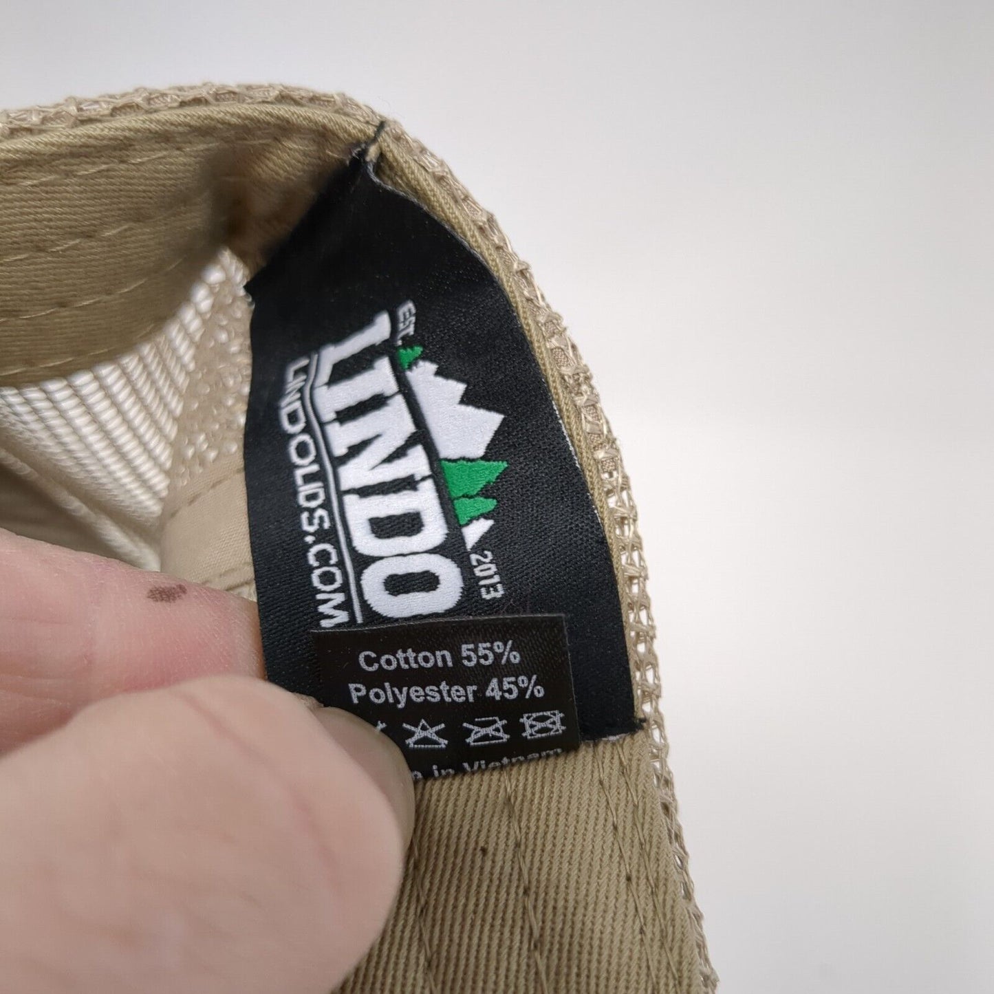 Lindo Lids Snapback Mesh Back Trucker Hat Brown One Size Embroidered