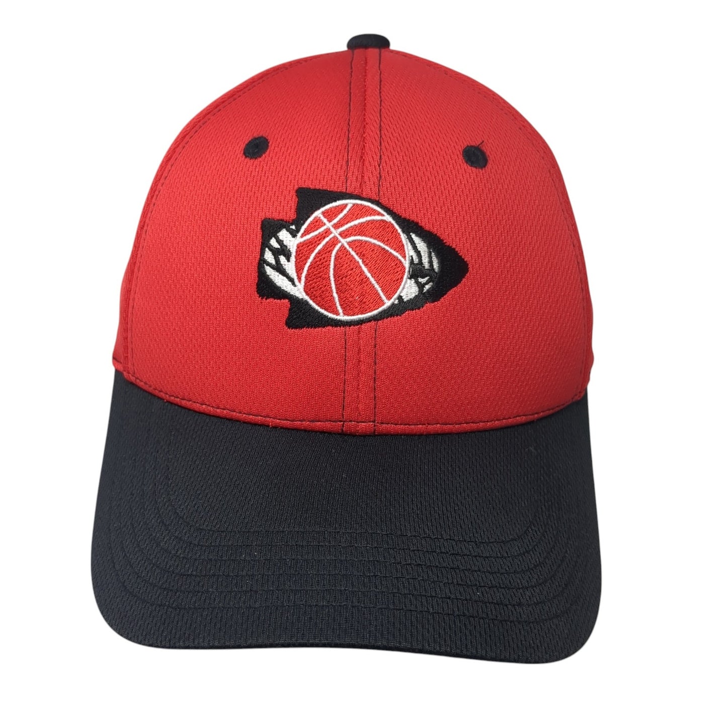 Sport-Tek By Port Authority Strapback Hat Red One Size Embroidered Logo