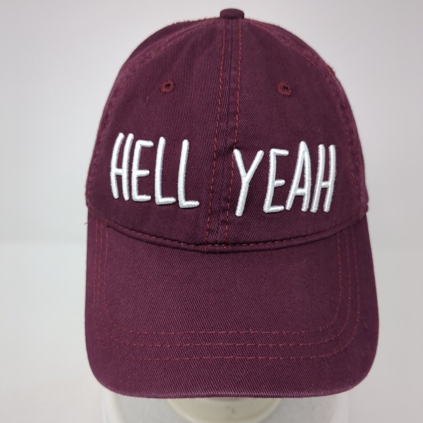 Hell Yeah Slideback Hat Red OS Adjustable Embroidered American Eagle Outfitters