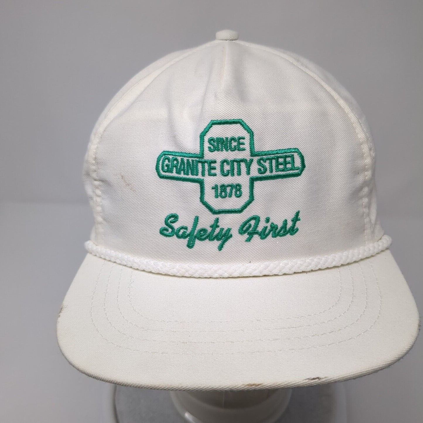 Granite City Steel 1878 Slideback Rope Hat White One Size Adjustable