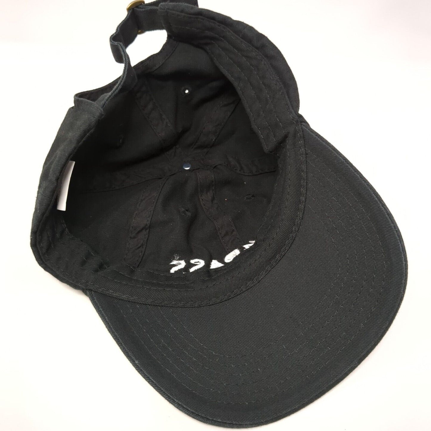 Compass Slideback Hat Black One Size Adjustable Embroidered 6 Panel