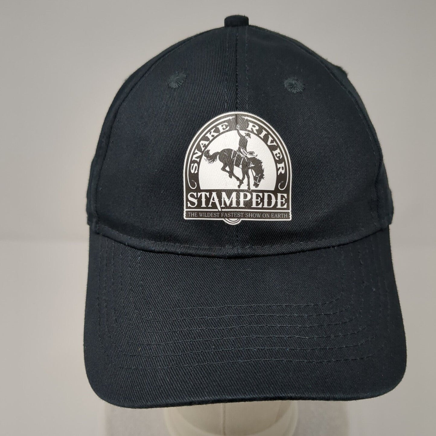 Snake River Stampede Youth Strapback Hat Black OS Adjustable Port & Company