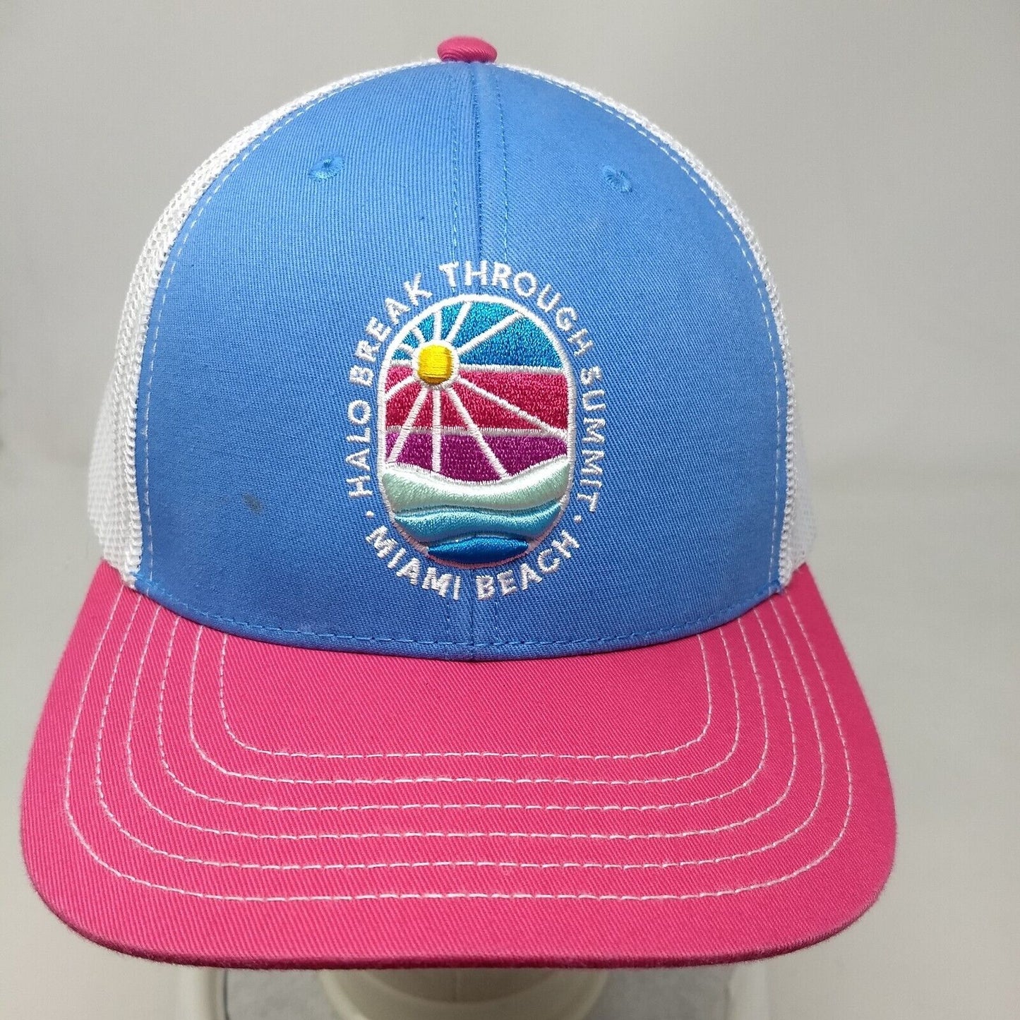 Halo Breakthrough Summit Miami Beach Snapback Trucker Hat Multi OSFM Otto
