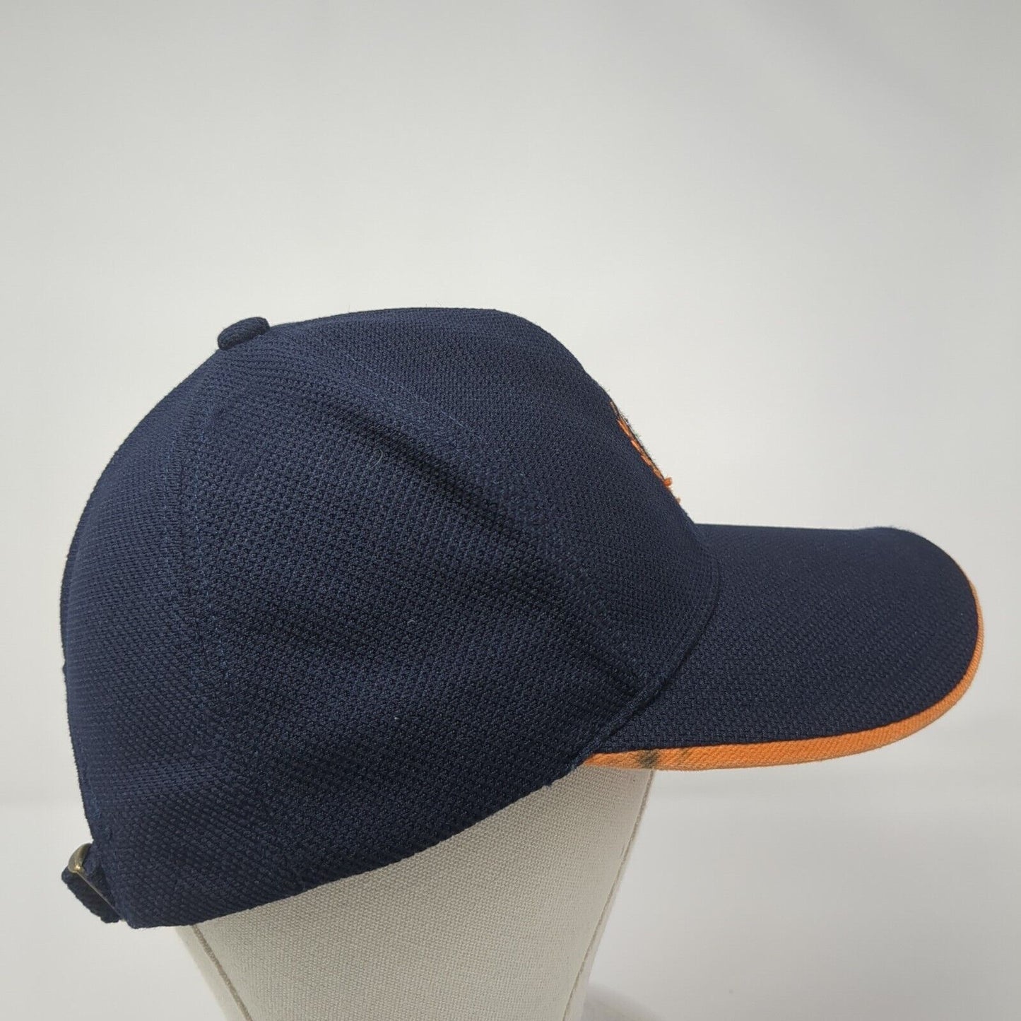 Senior Slideback Hat Blue One Size Adjustable Embroidered Vented Holes 6 Panel