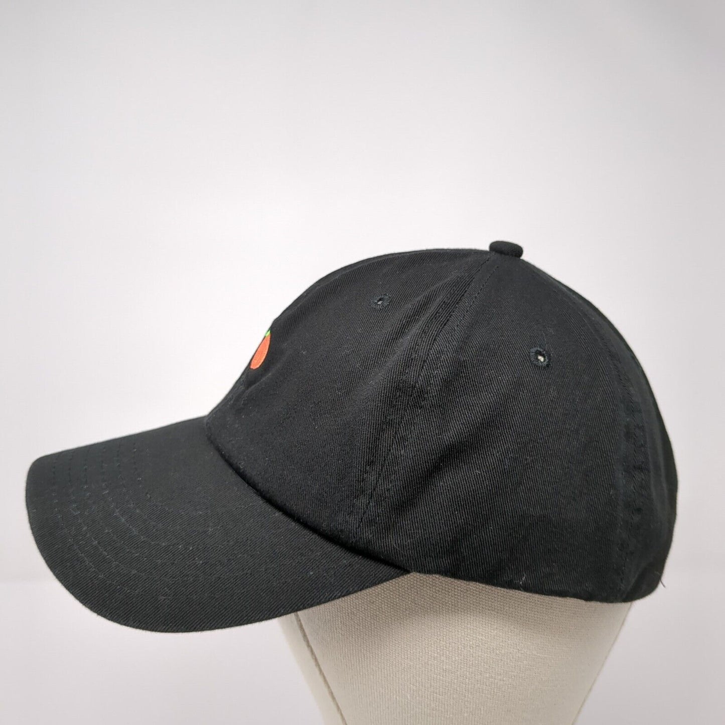 Georgia Peach Slideback Hat Black One Size Adjustable Embroidered 6 Panel