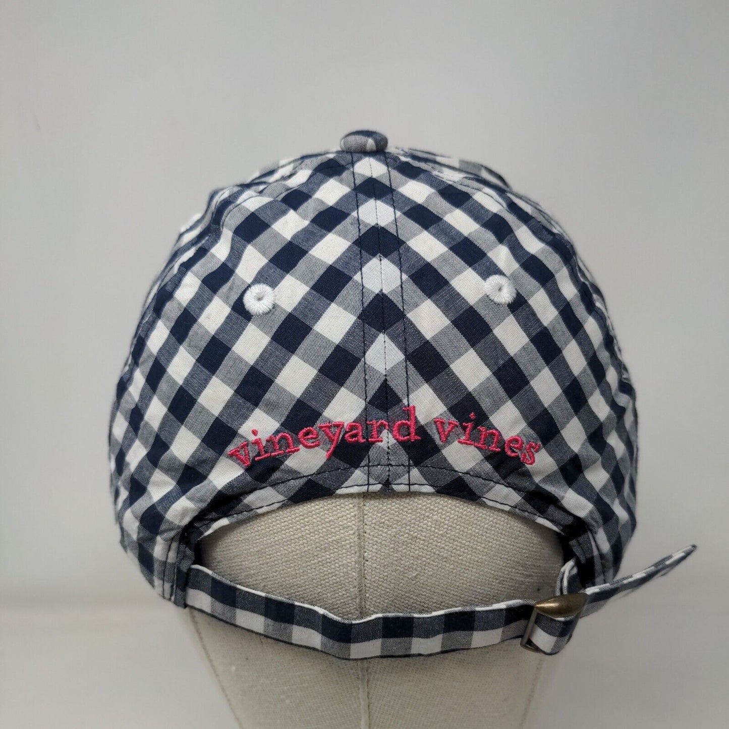 Vineyard Vines Slideback Hat Multicolor OS Adjustable Checkered Embroidered