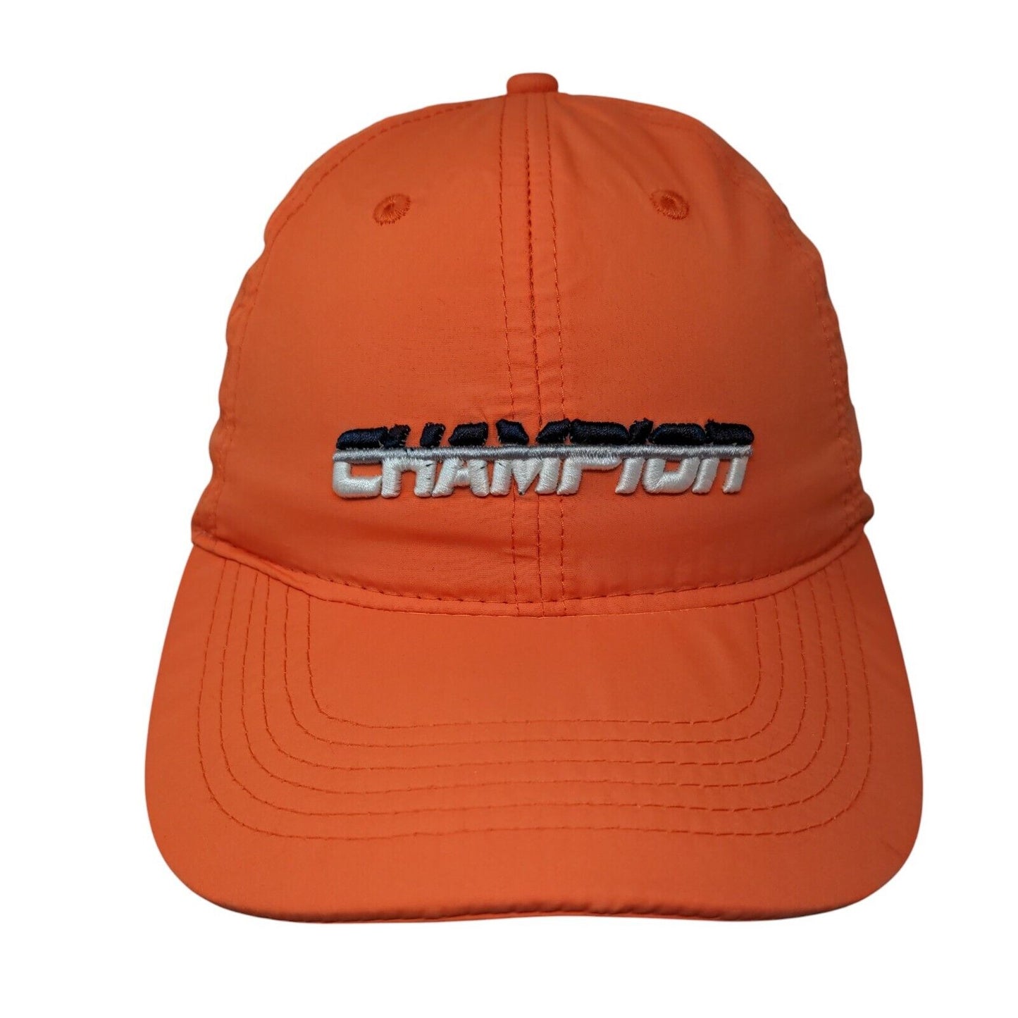 Champion Strapback Hat Orange One Size Embroidered 6 Panel DJ Caps