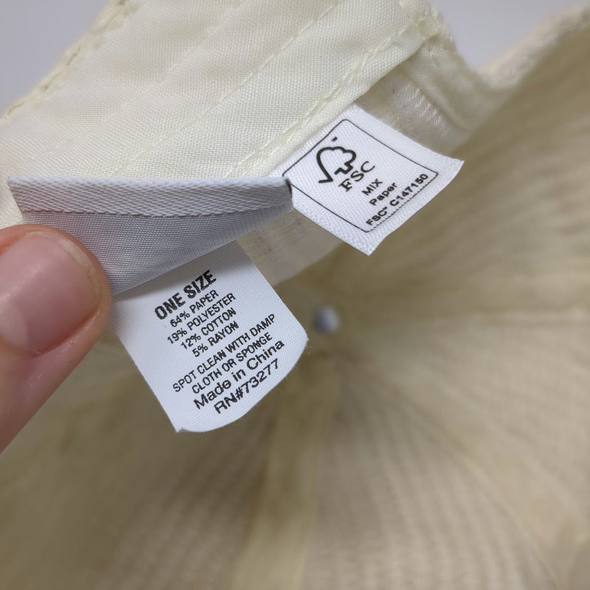 Sonoma Baseball Cap Beige One Size Woven Straw Texture Slideback Strap Hat