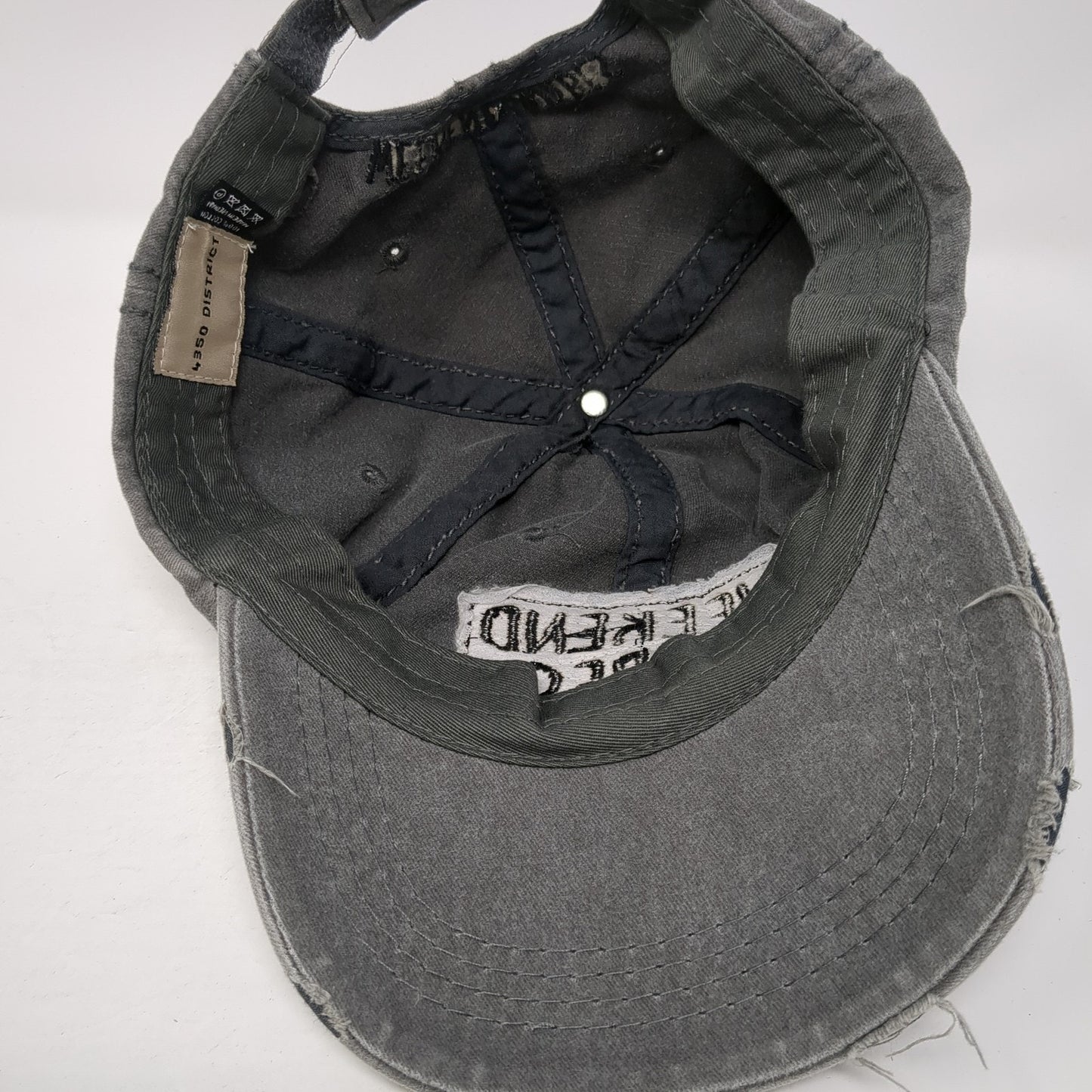 Weekend Vibes Strapback Hat Gray One Size 4350 District Distressed