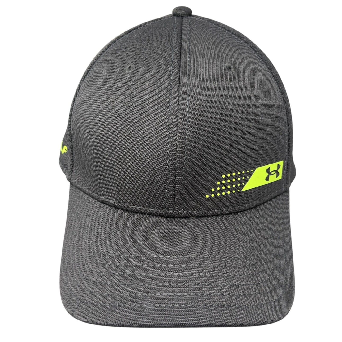 Under Armour Golf Fitted Hat Gray L/XL Lightweight Vented Holes 6 Panel