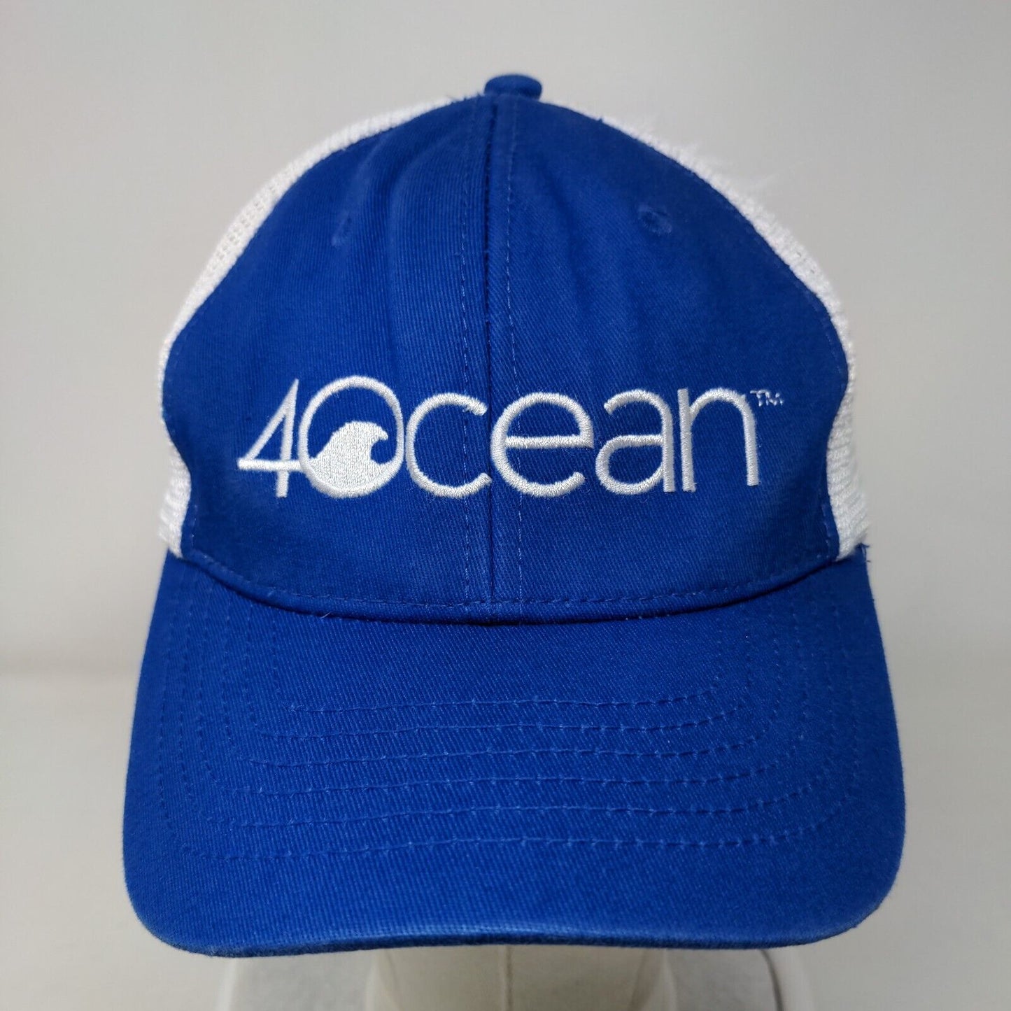 4Ocean Snapback Mesh Back Trucker Hat Blue One Size Colorblock