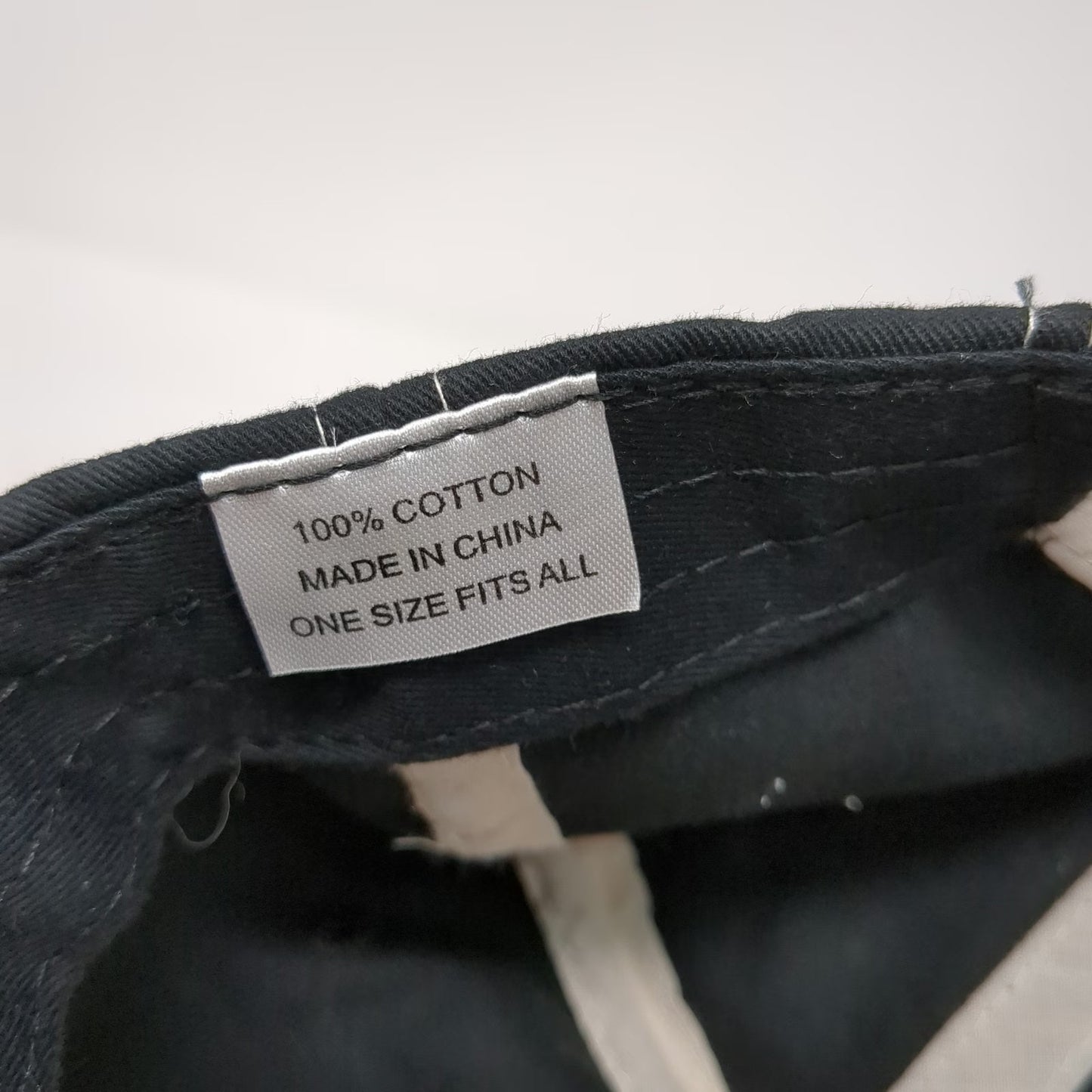 Black Baseball Cap OSFM Adjustable Hat Cor-Avent Incorporated Contrast Stitch